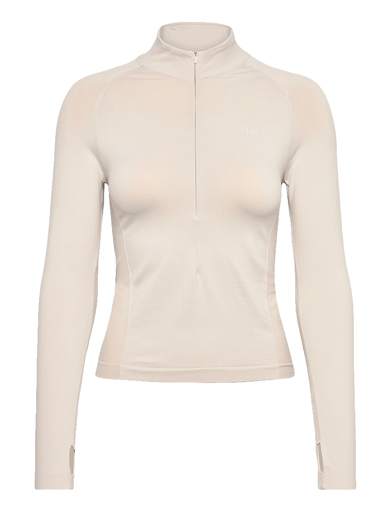 ICANIWILL - Define Seamless Invisible 1/2 Zip LS W - palaidinukės ilgomis rankovėmis - light dusty beige - 0