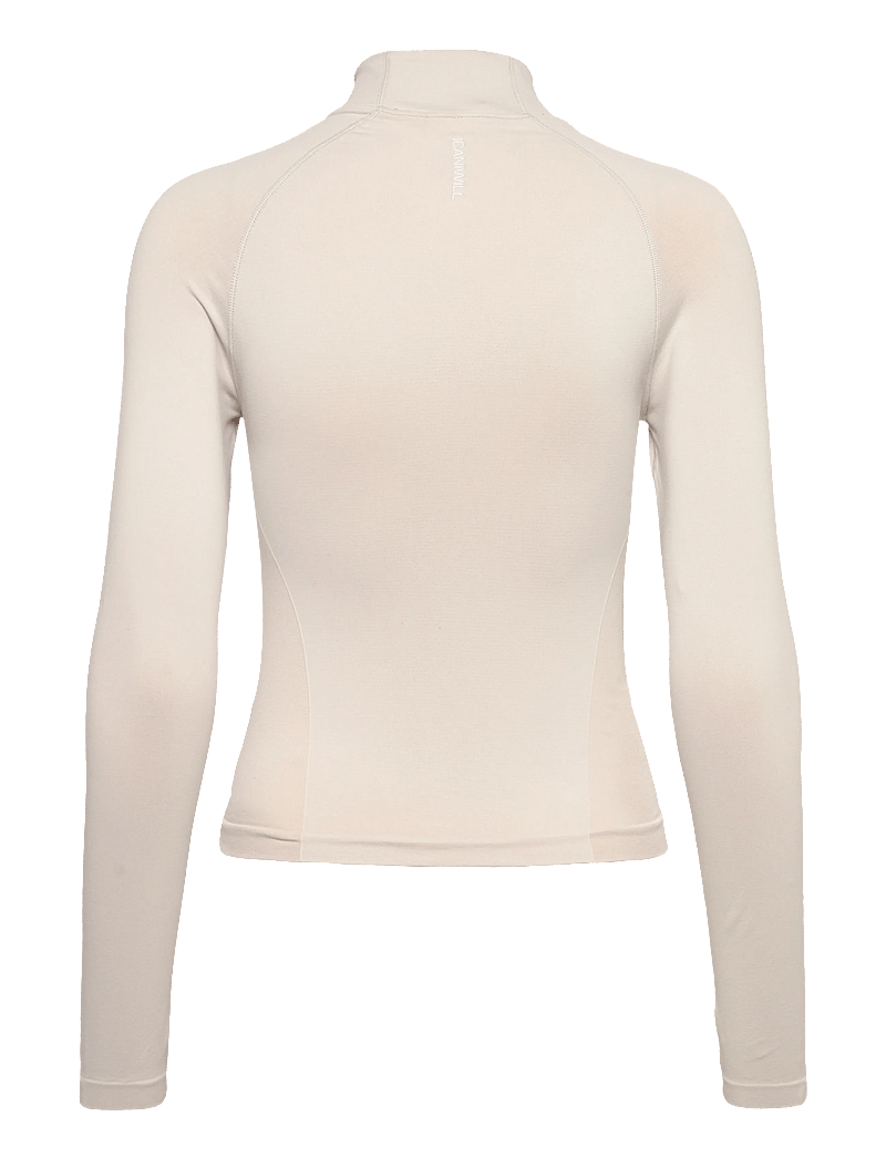 ICANIWILL - Define Seamless Invisible 1/2 Zip LS W - palaidinukės ilgomis rankovėmis - light dusty beige - 1