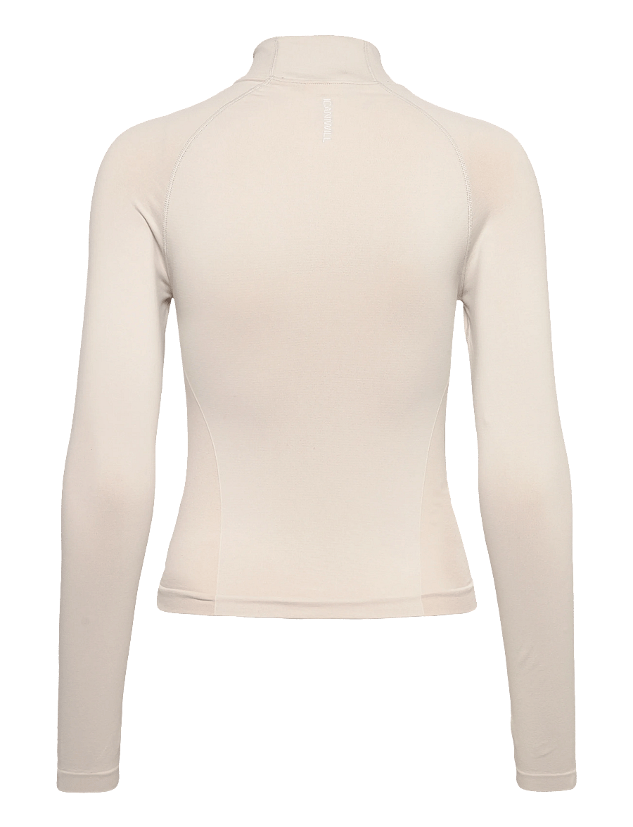 ICANIWILL - Define Seamless Invisible 1/2 Zip LS W - viršutinės dalies drabužiai - light dusty beige - 2