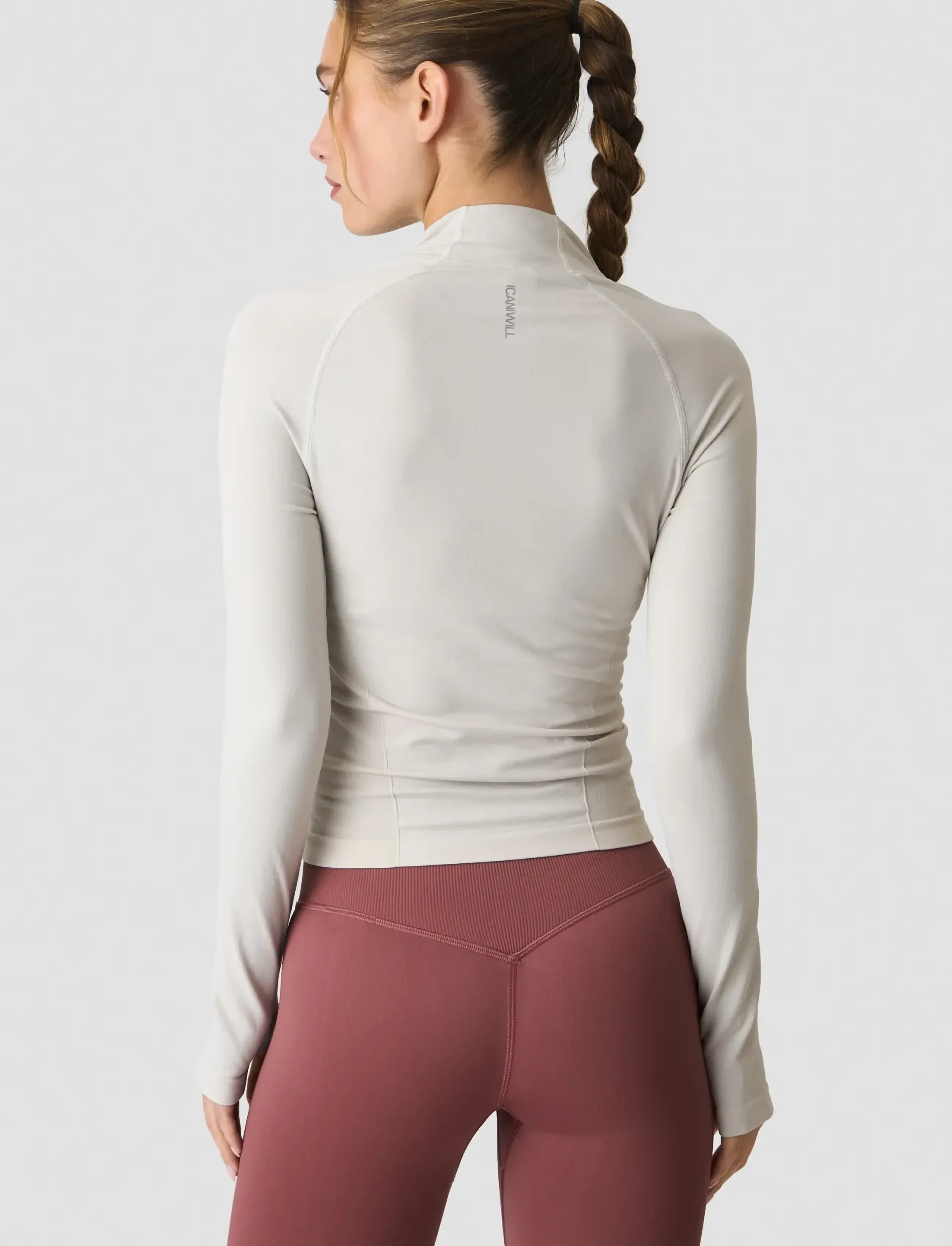 ICANIWILL - Define Seamless Invisible 1/2 Zip LS W - Överdelar - light dusty beige - 3