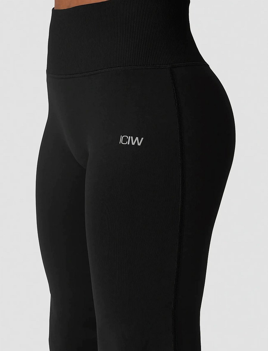 ICANIWILL - Define Seamless Straight Pants W - trennipüksid - black - 4