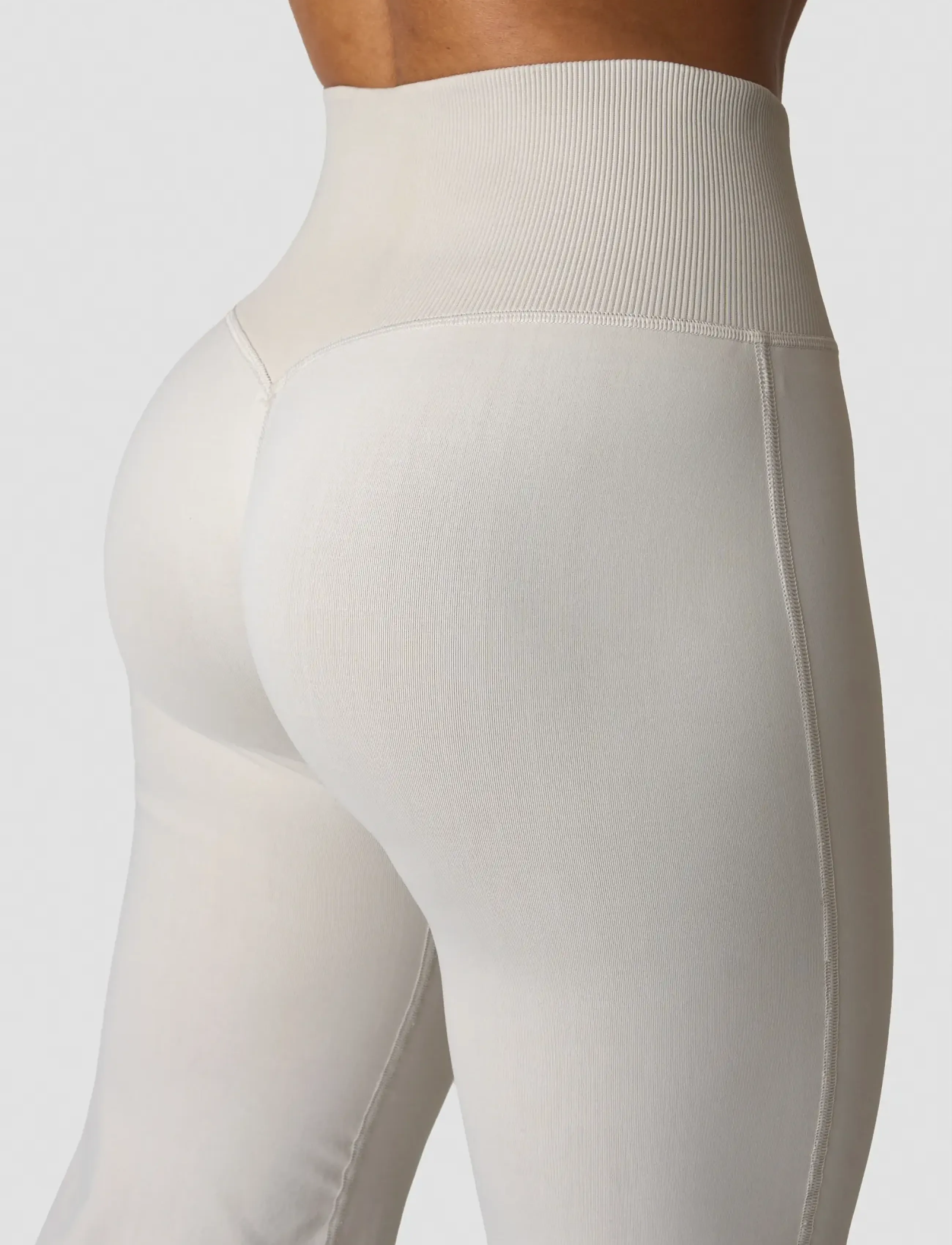 ICANIWILL - Define Seamless Straight Pants W - joggingbukser - light dusty beige - 4