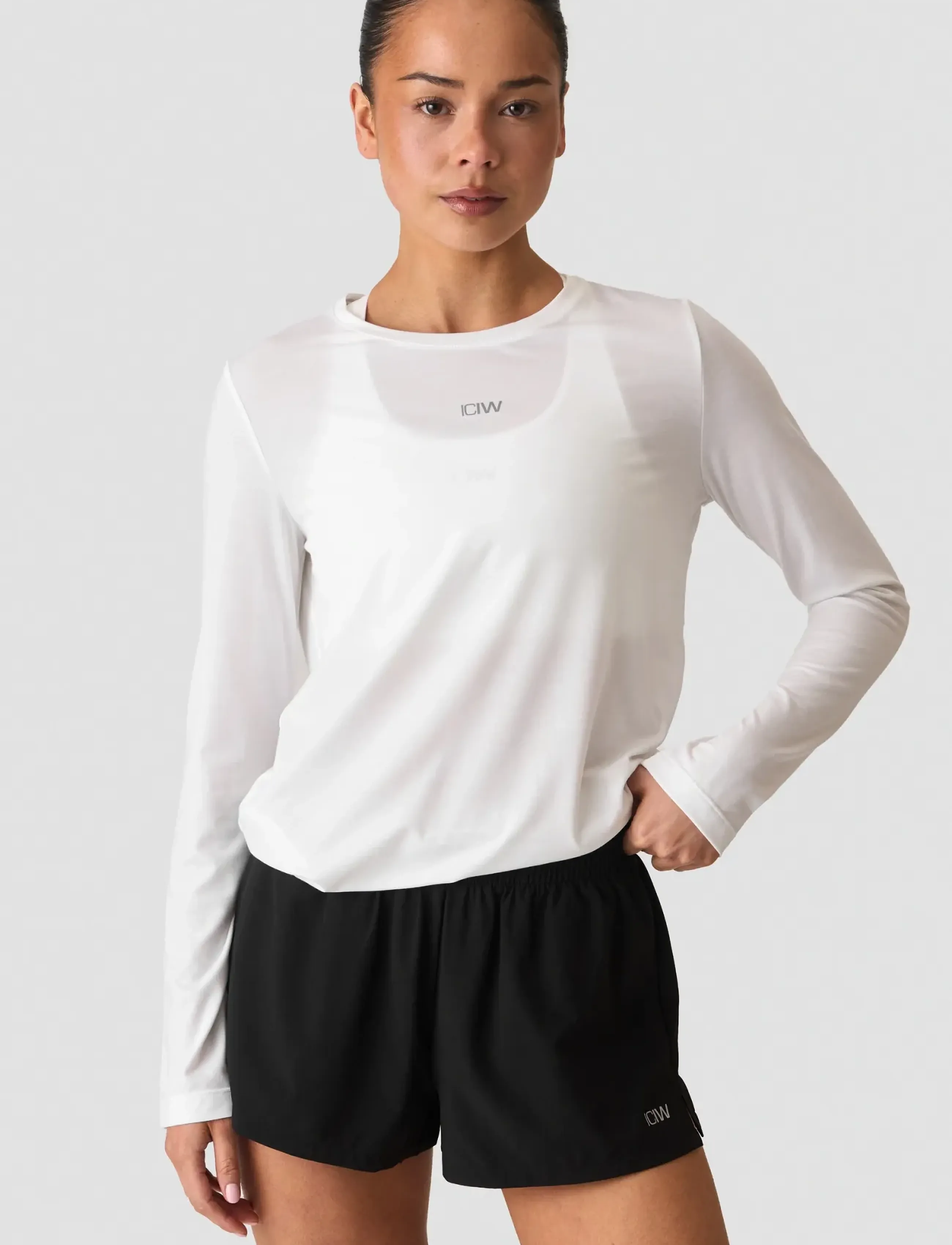 ICANIWILL - Define Loose Long Sleeve W - långärmade tröjor - white snow - 4