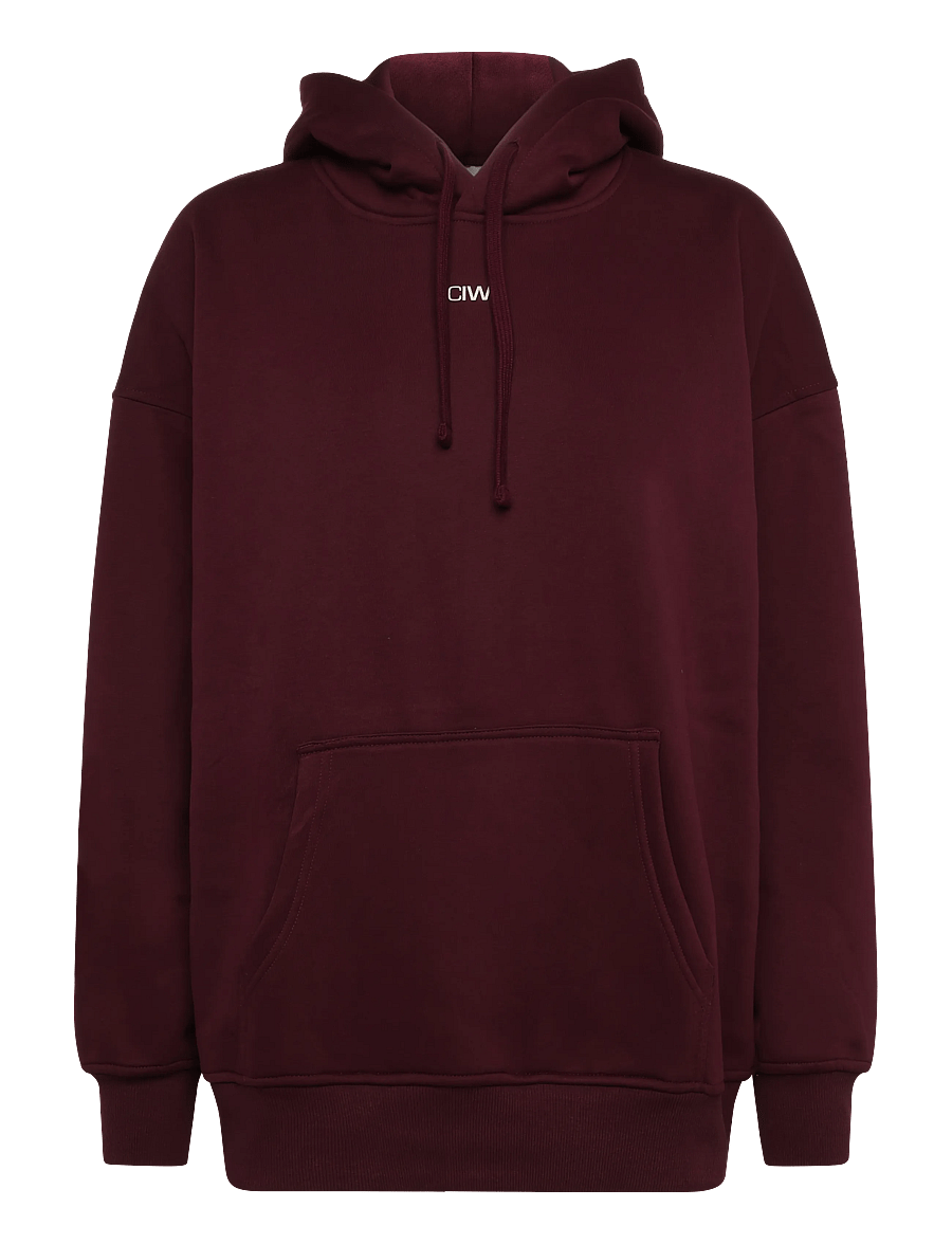 ICANIWILL - Everyday Relaxed Hoodie Print W - sweatshirts - dark mahogany - 1
