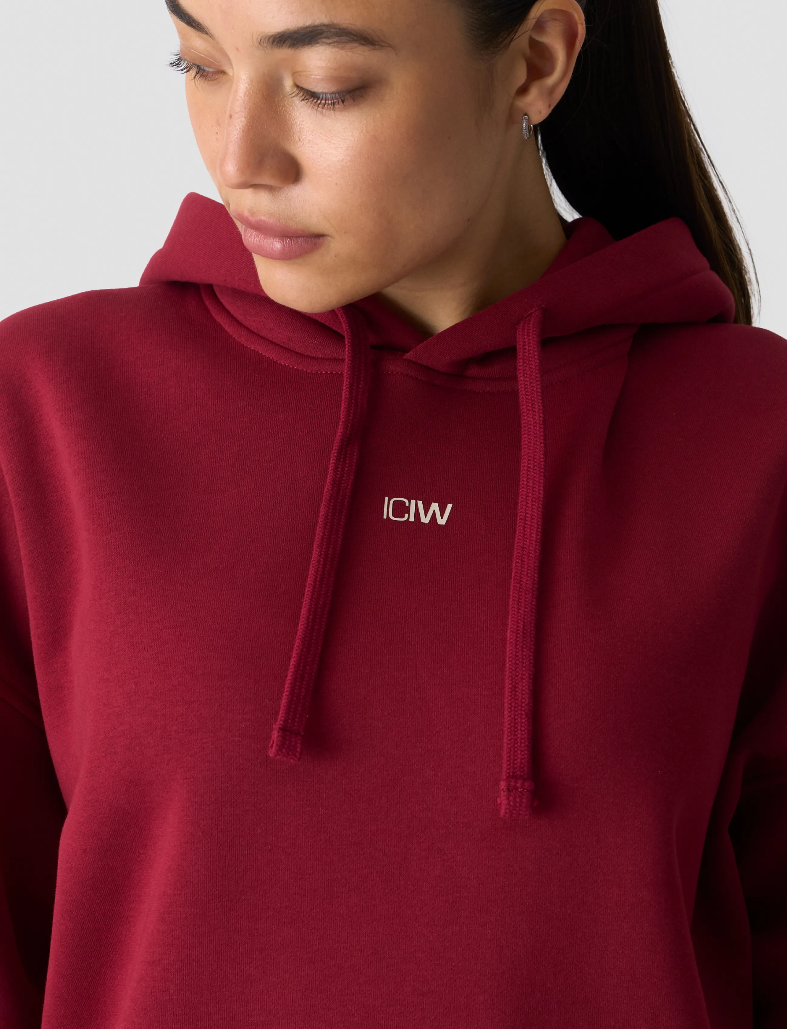 ICANIWILL - Everyday Relaxed Hoodie Print W - sweatshirts - dark mahogany - 4
