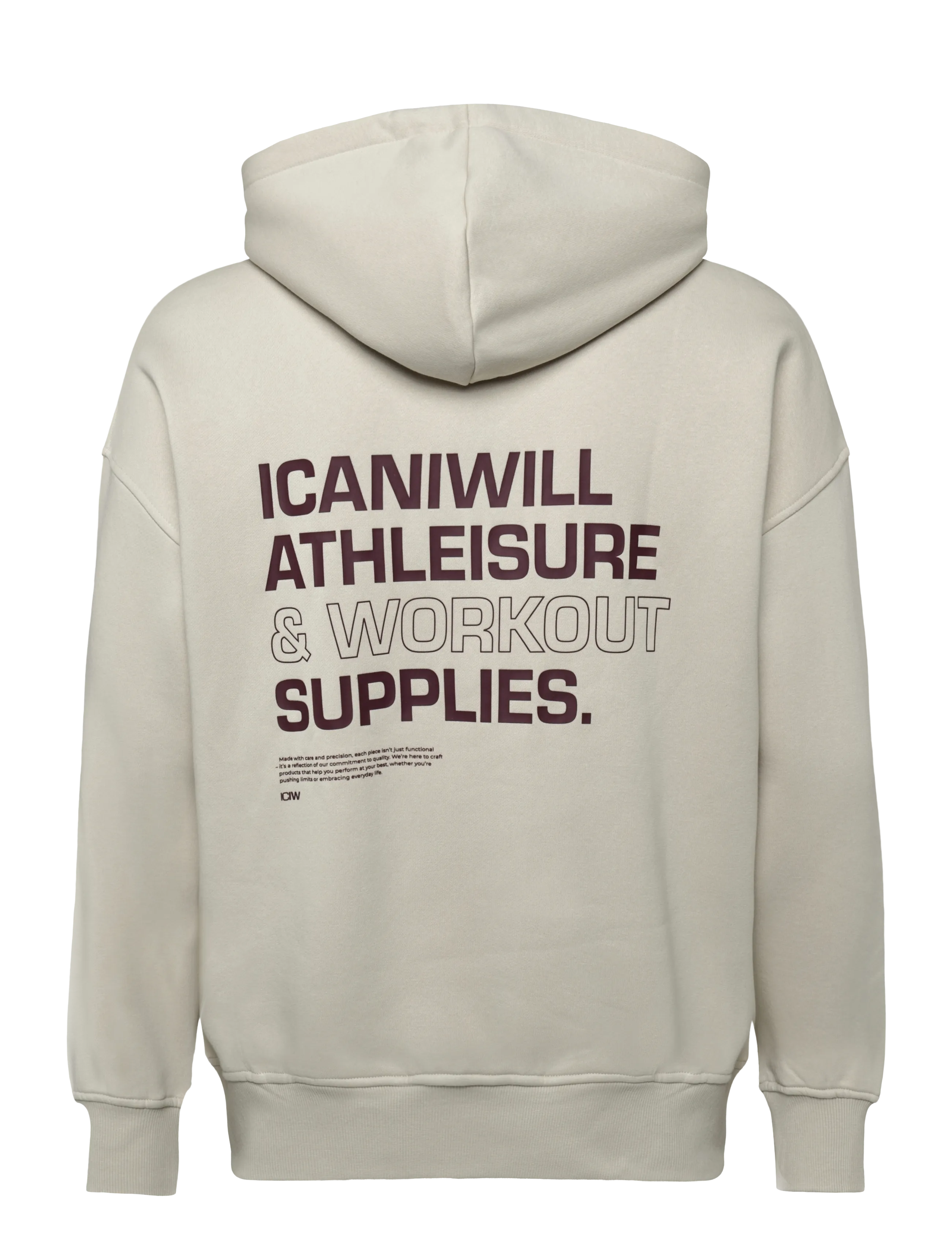 ICANIWILL - Everyday Relaxed Hoodie Print W - kapuutsiga dressipluusid - light beige - 2