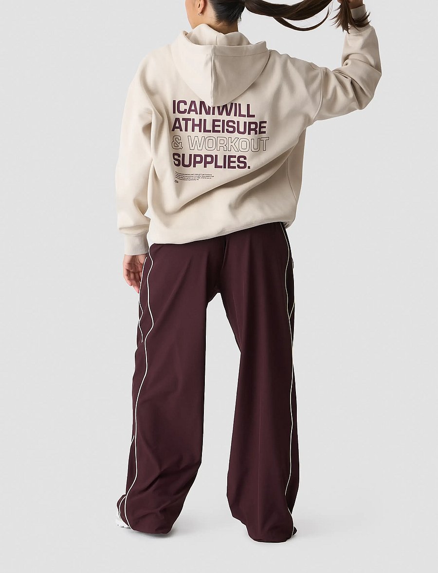 ICANIWILL - Everyday Relaxed Hoodie Print W - kapuutsiga dressipluusid - light beige - 5