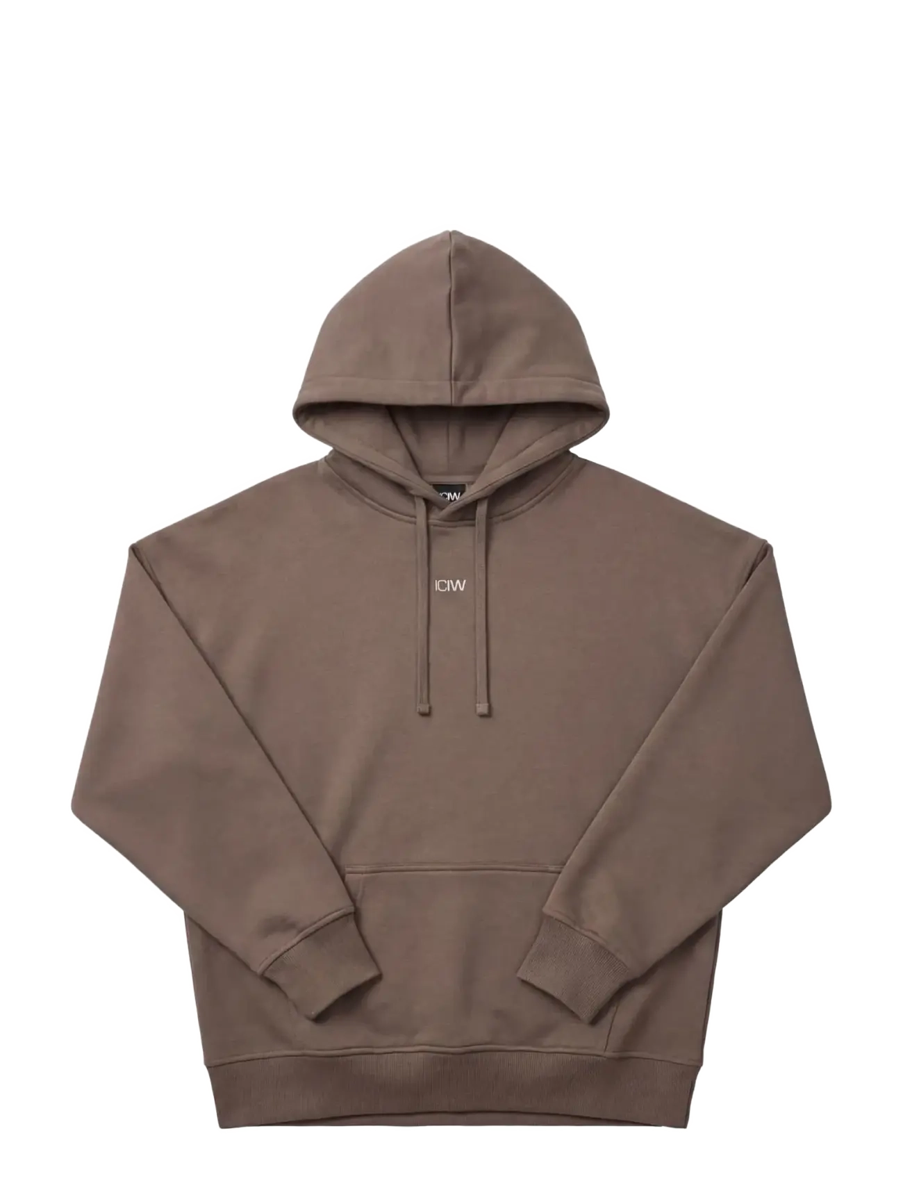 ICANIWILL Everyday Relaxed Hoodie Print W - Sweatshirts - WARM GREY / brown