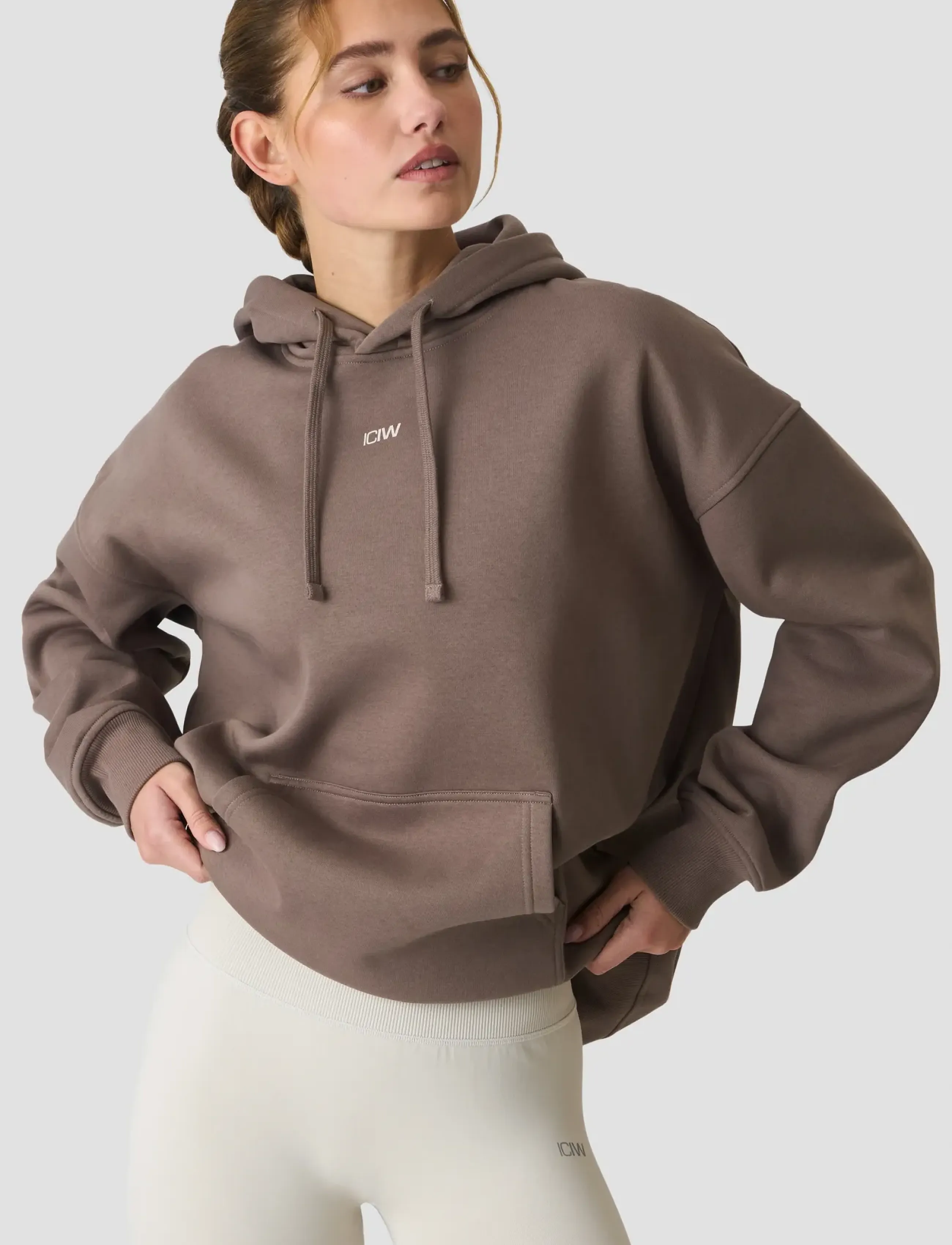 ICANIWILL Everyday Relaxed Hoodie Print W, XL, Brown, Sport Sweatshirts & Hoodies > Sport Hoodies, Dame