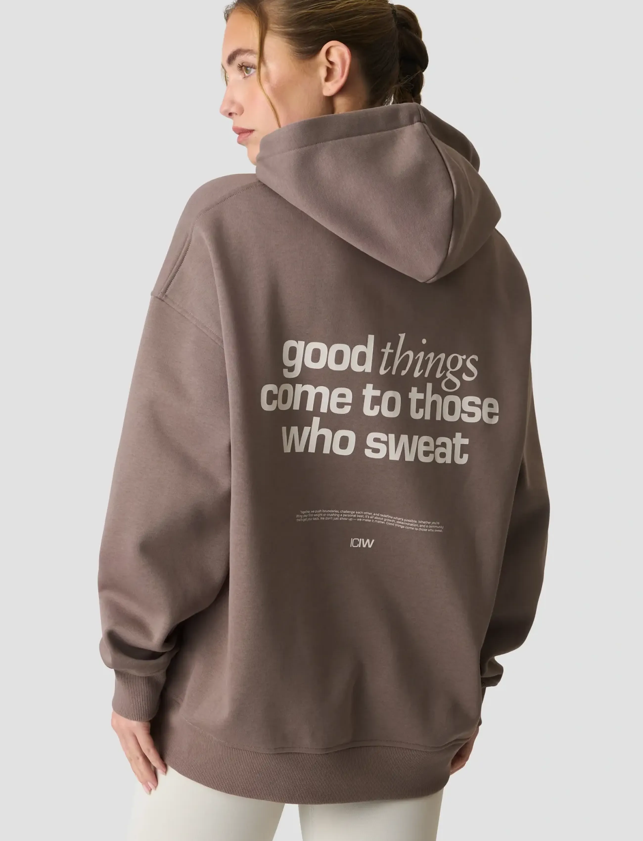 ICANIWILL - Everyday Relaxed Hoodie Print W - sweats et sweats à capuche - warm grey - 3
