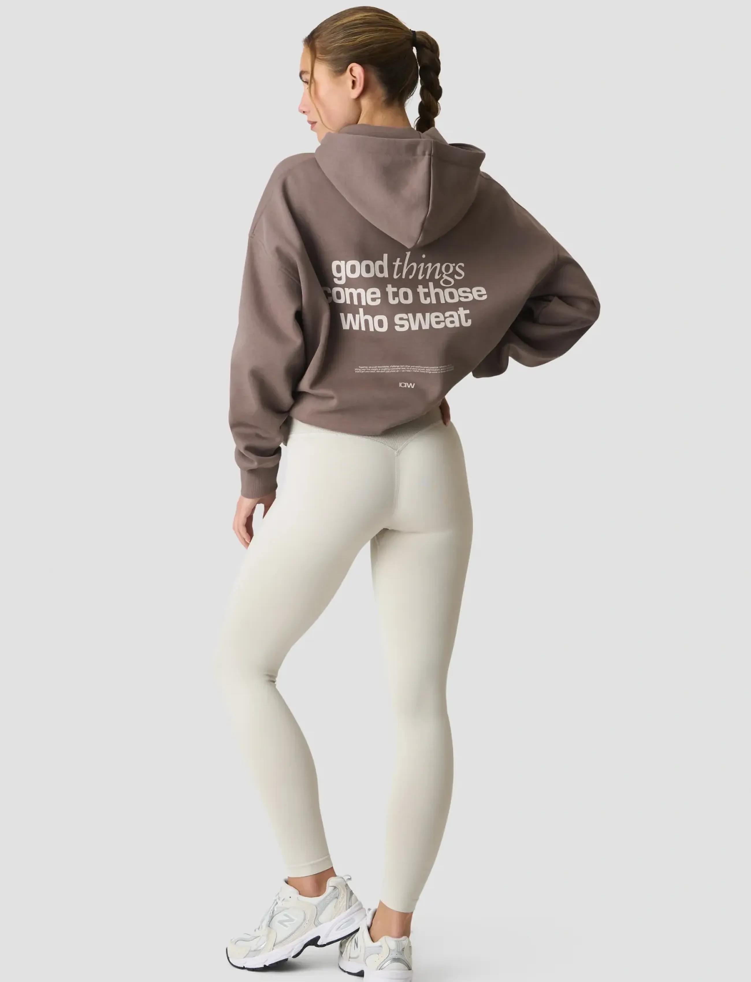 ICANIWILL - Everyday Relaxed Hoodie Print W - sweats et sweats à capuche - warm grey - 5