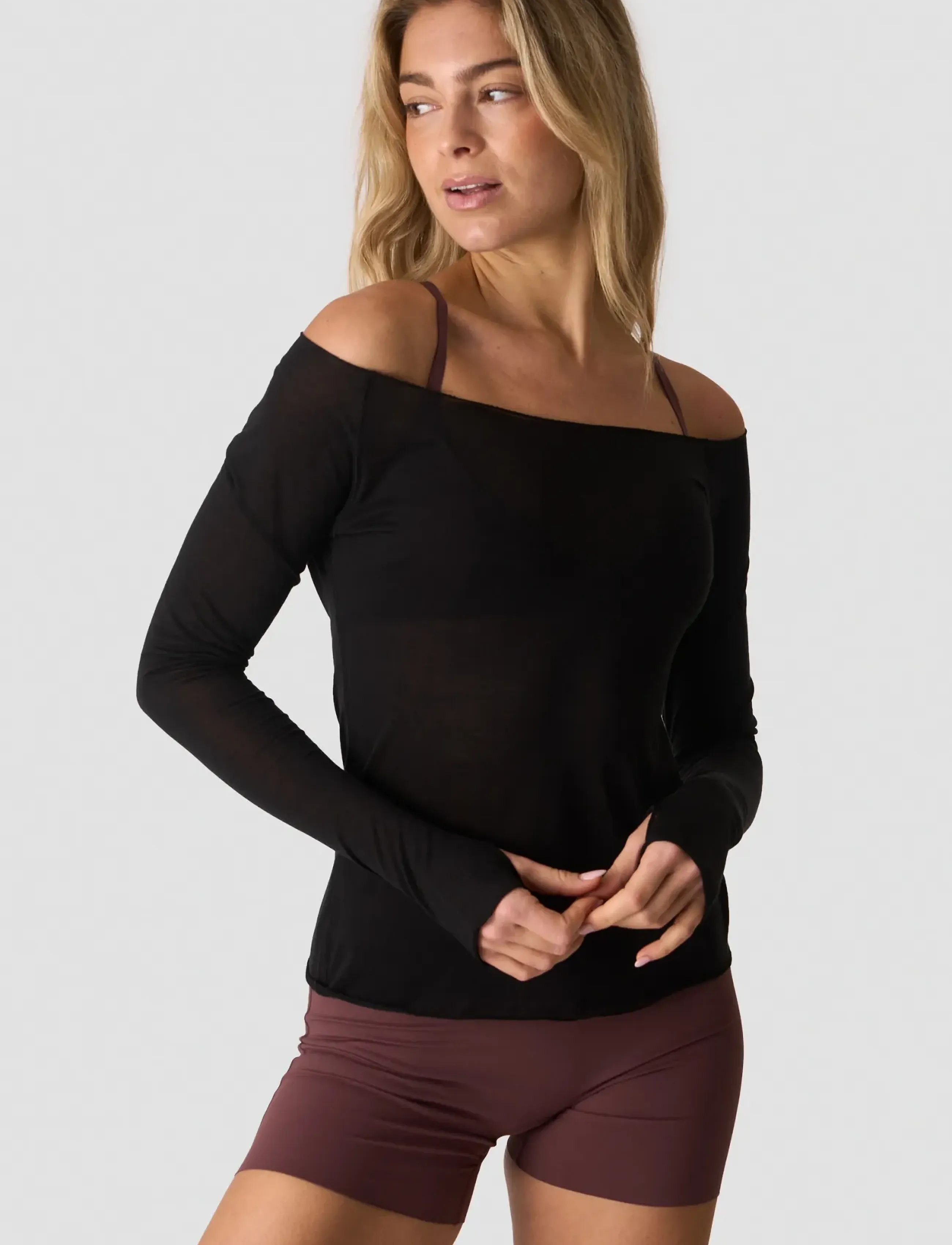 ICANIWILL Nimble Thin Long Sleeve W - Langærmede toppe - BLACK / black