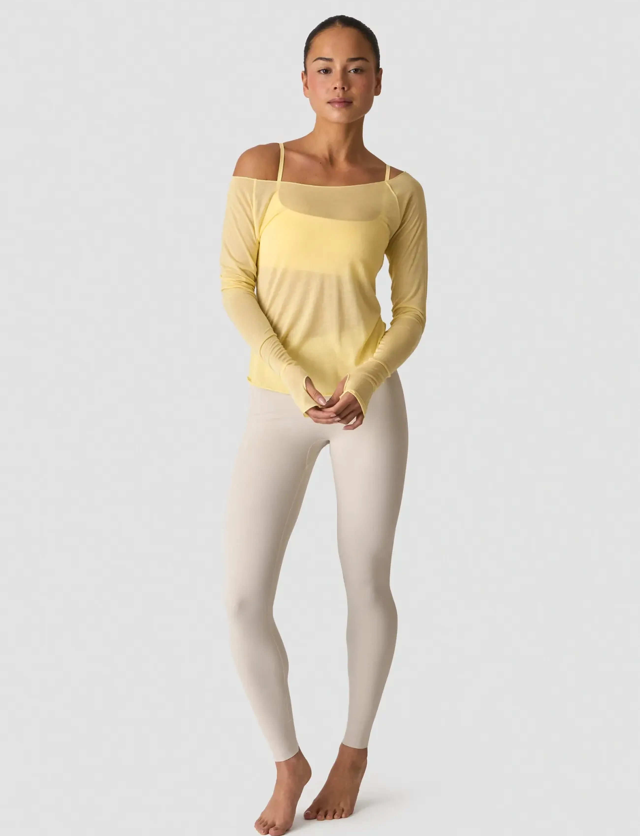 ICANIWILL - Nimble Thin Long Sleeve W - långärmade tröjor - fading yellow - 5