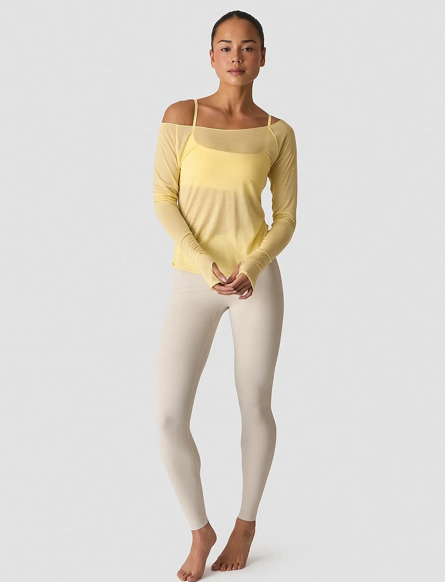 ICANIWILL - Nimble Thin Long Sleeve W - pitkähihaiset t-paidat - fading yellow - 5