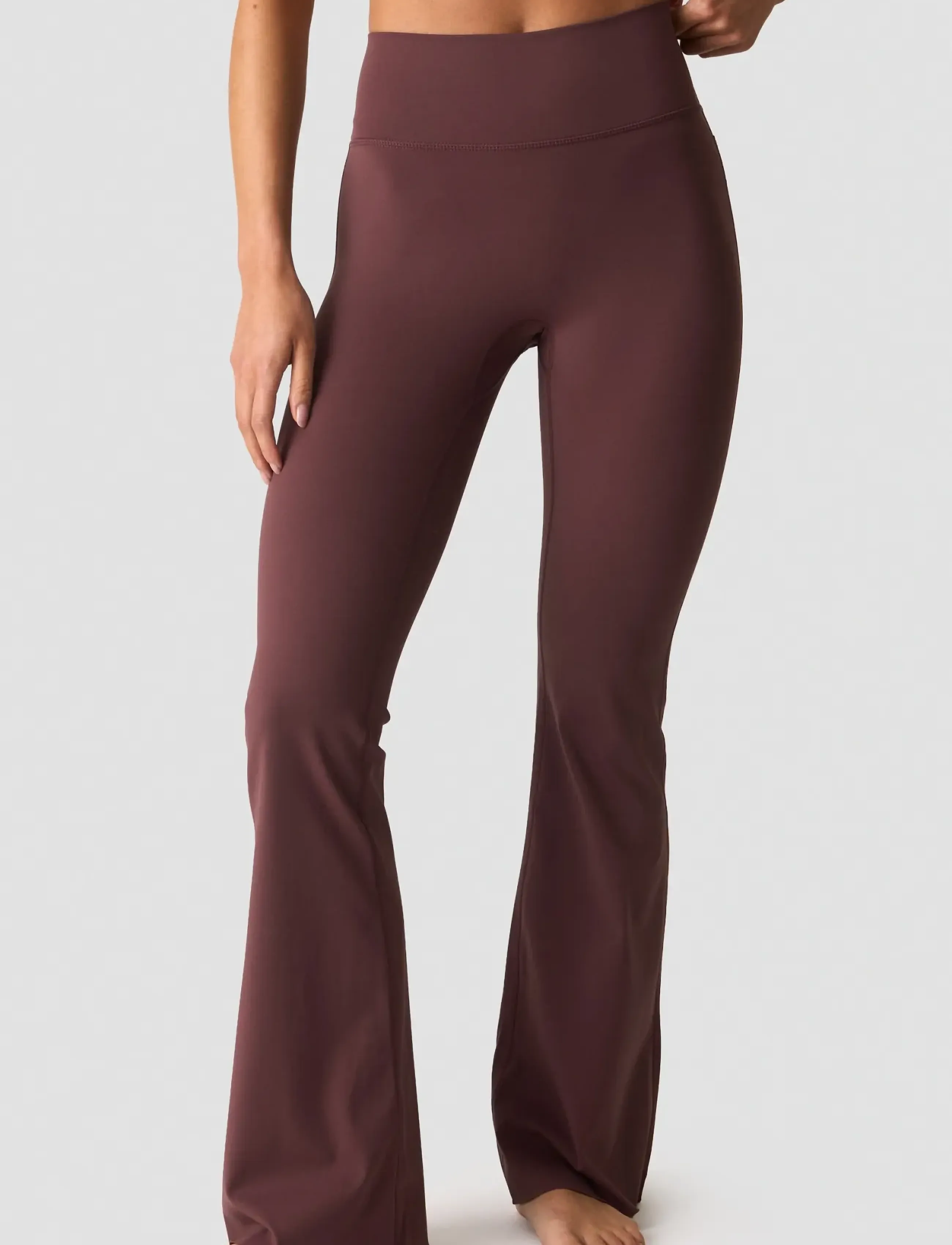 ICANIWILL Nimble No-Rise Flared Tights W, Kvinder, Højtaljede Flared Tights, Rød, Str: L
