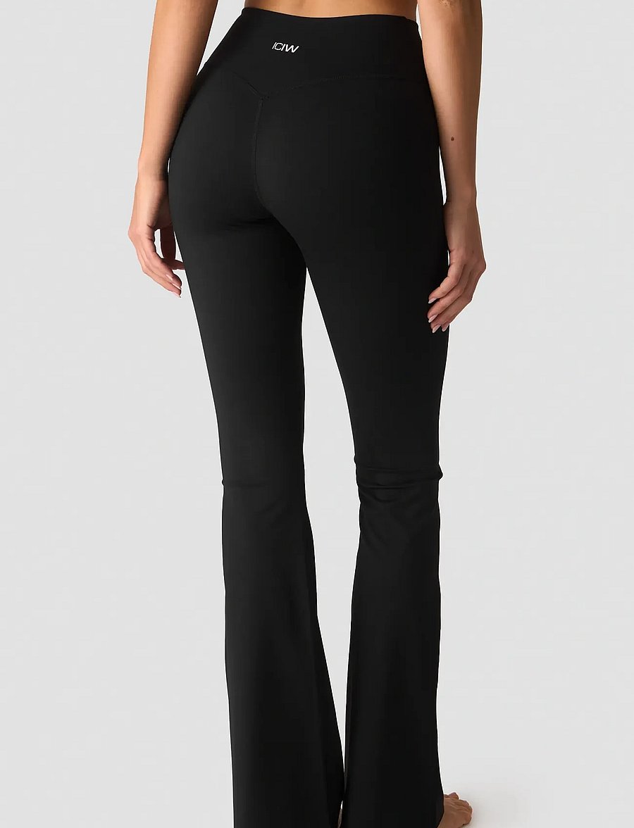 ICANIWILL - Nimble No-rise Flared Tights Tall W - volle länge - black - 3