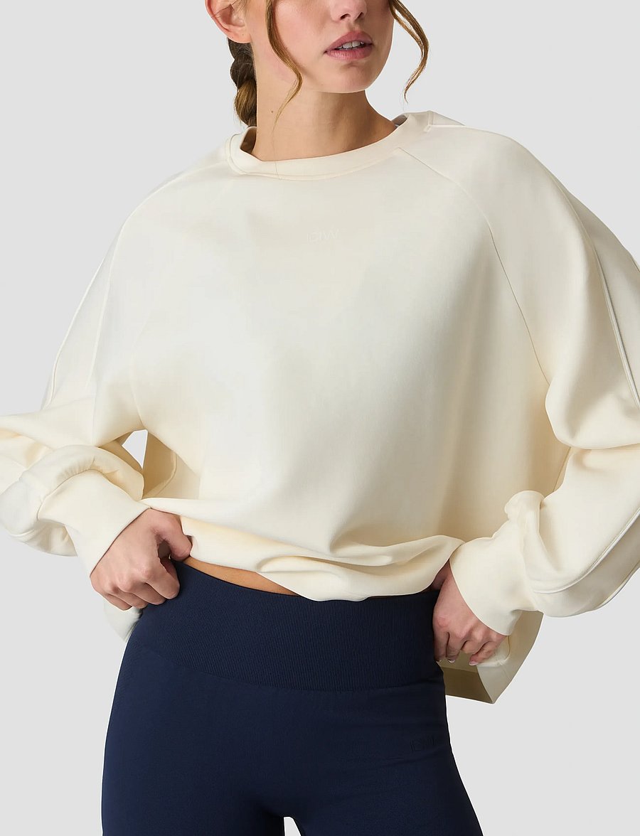 ICANIWILL - Contrast Crewneck W - sweatshirts - ivory - 4