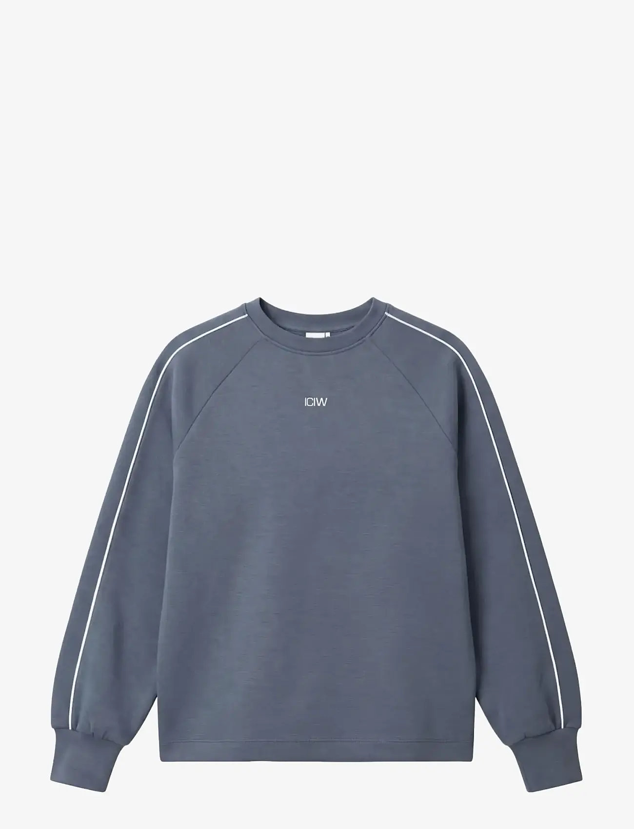 ICANIWILL - Contrast Crewneck W - tops - misty blue - 1