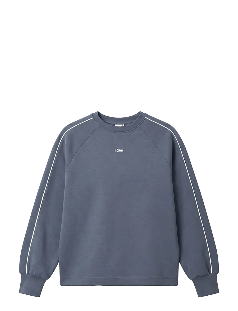 ICANIWILL - Contrast Crewneck W - sweatshirts - misty blue - 1