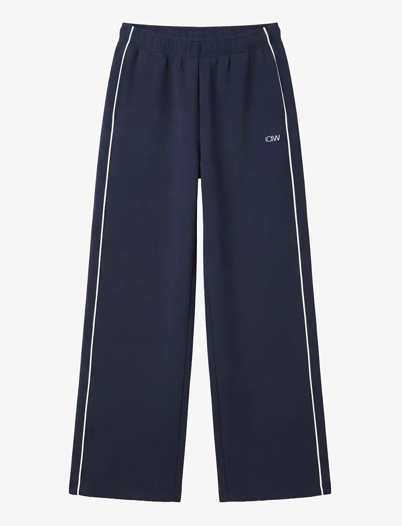 ICANIWILL - Contrast Straight Leg Pants W - casual trousers - midnight blue - 1