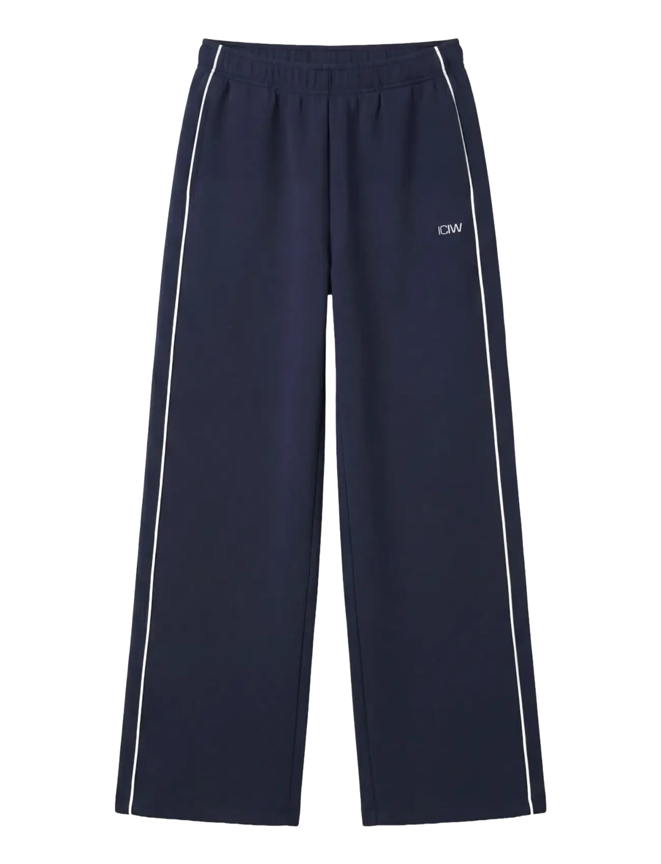 ICANIWILL Contrast Straight Leg Pants W - Casual trousers - MIDNIGHT BLUE / navy