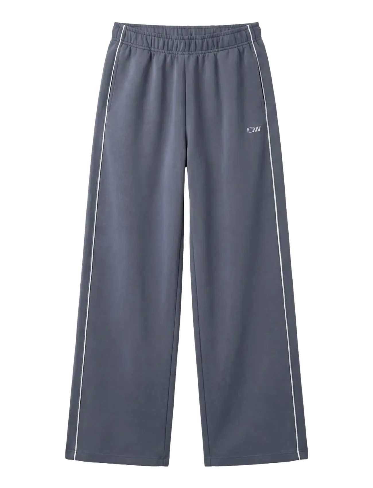 ICANIWILL Contrast Straight Leg Pants W - Casual trousers - MISTY BLUE / blue