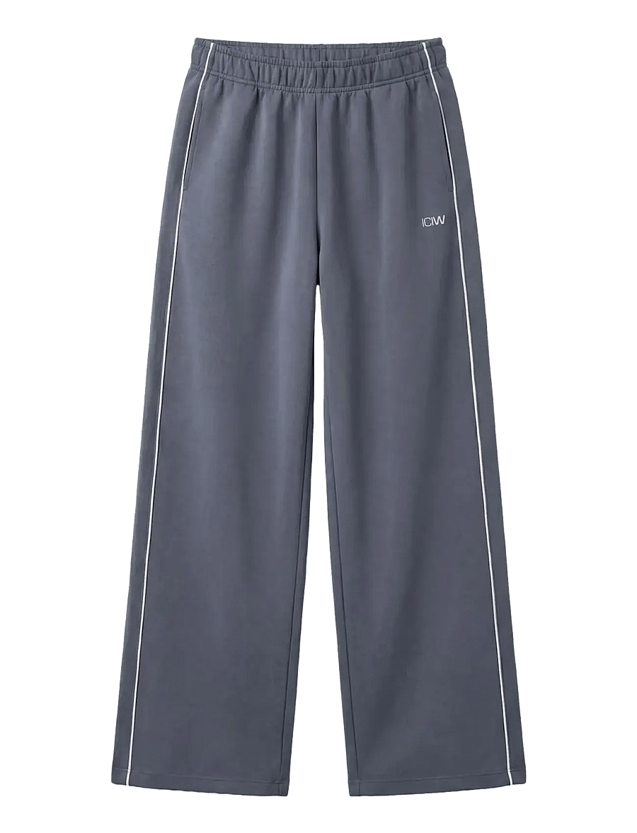 ICANIWILL - Contrast Straight Leg Pants W - casual - misty blue - 1
