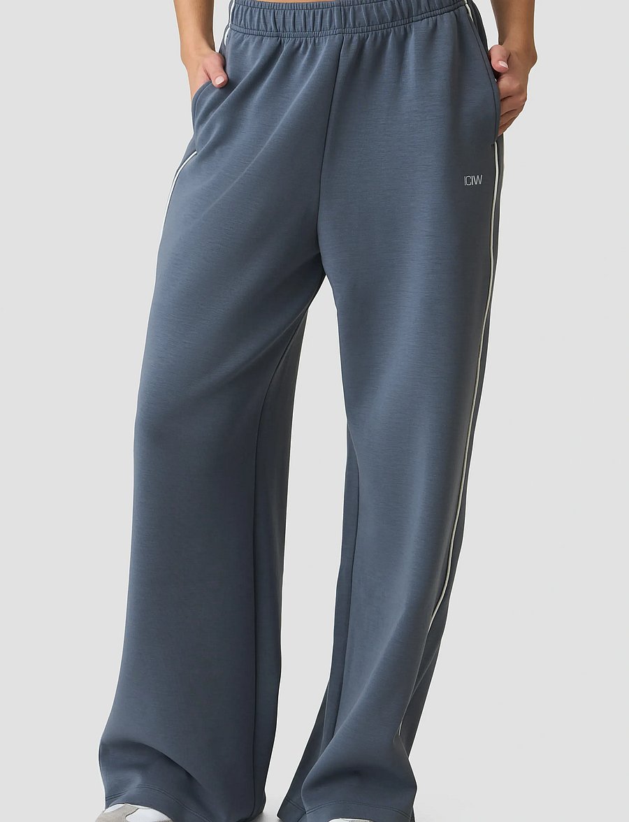 ICANIWILL - Contrast Straight Leg Pants W - casual - misty blue - 0