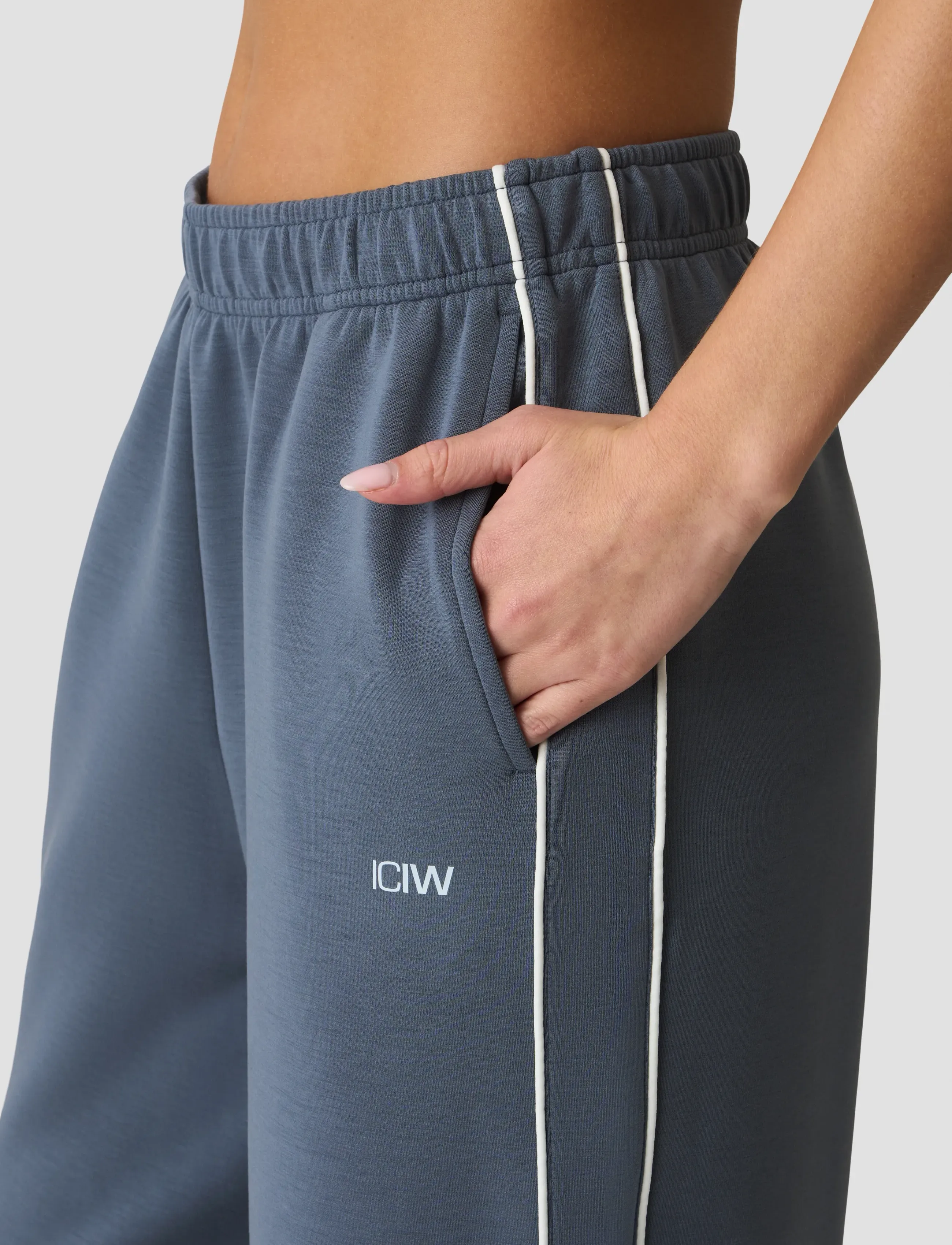 ICANIWILL - Contrast Straight Leg Pants W - casual - misty blue - 5