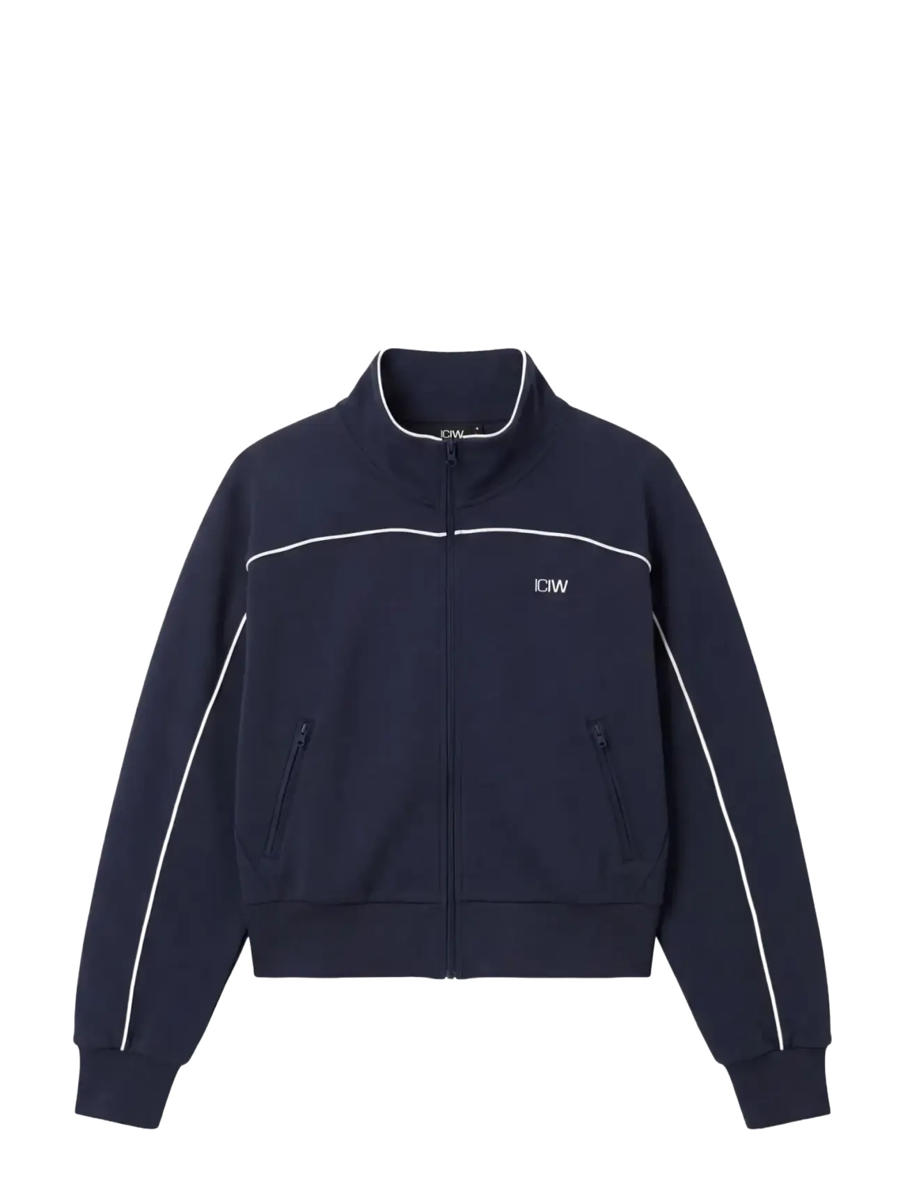 ICANIWILL Contrast Regular Zip Jacket W - Tøj - MIDNIGHT BLUE / navy