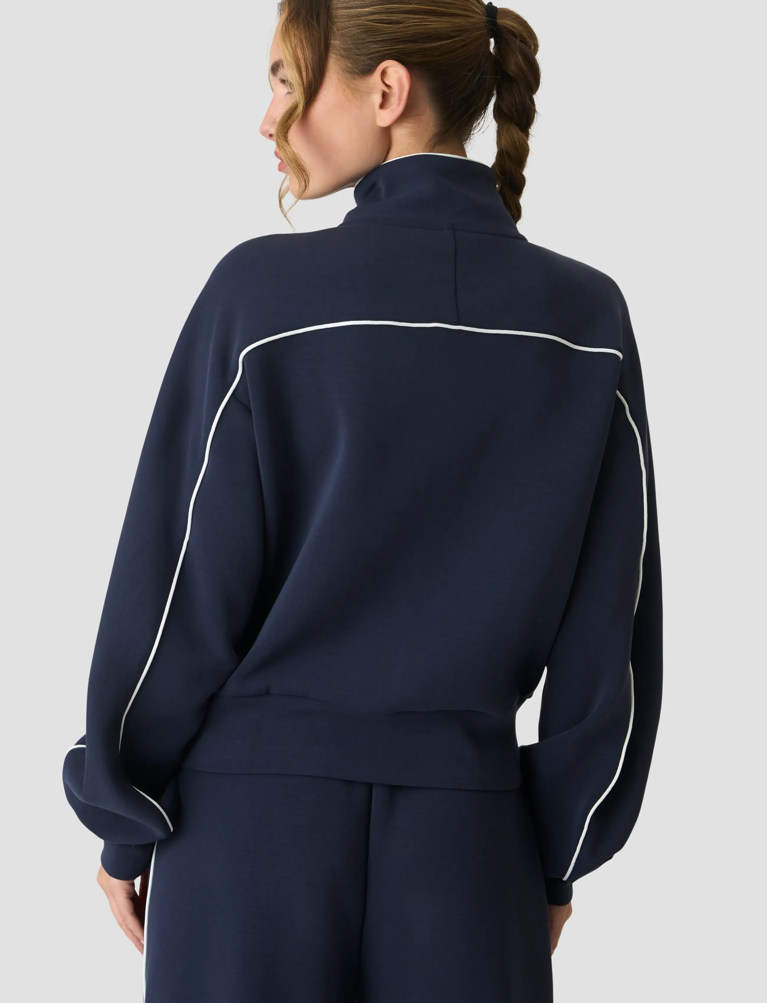 ICANIWILL - Contrast Regular Zip Jacket W - sporta virsjakas - midnight blue - 3