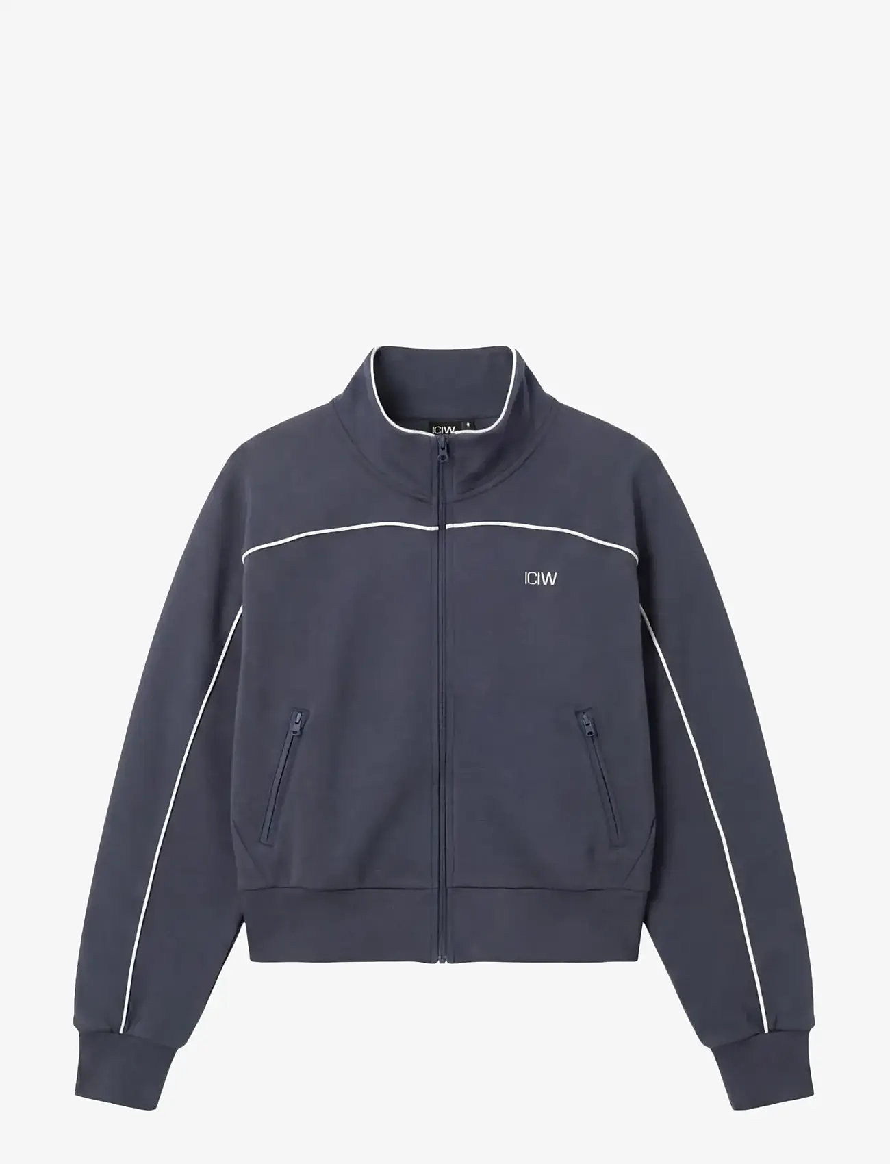 ICANIWILL - Contrast Regular Zip Jacket W - sportsjakker - misty blue - 1