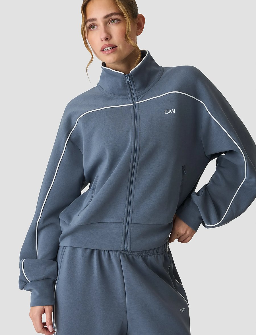 ICANIWILL - Contrast Regular Zip Jacket W - spordijakid - misty blue - 4