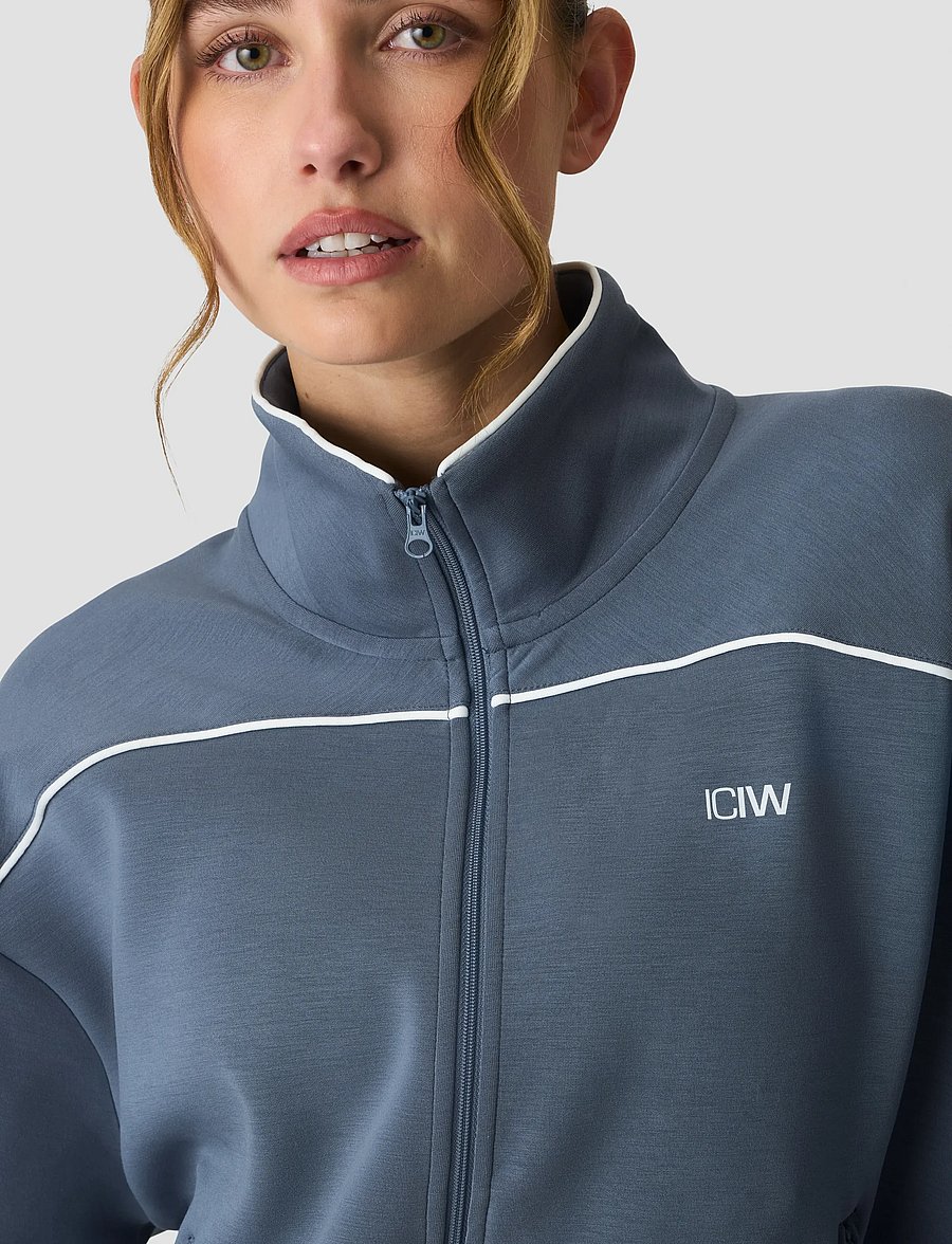 ICANIWILL - Contrast Regular Zip Jacket W - spordijakid - misty blue - 5