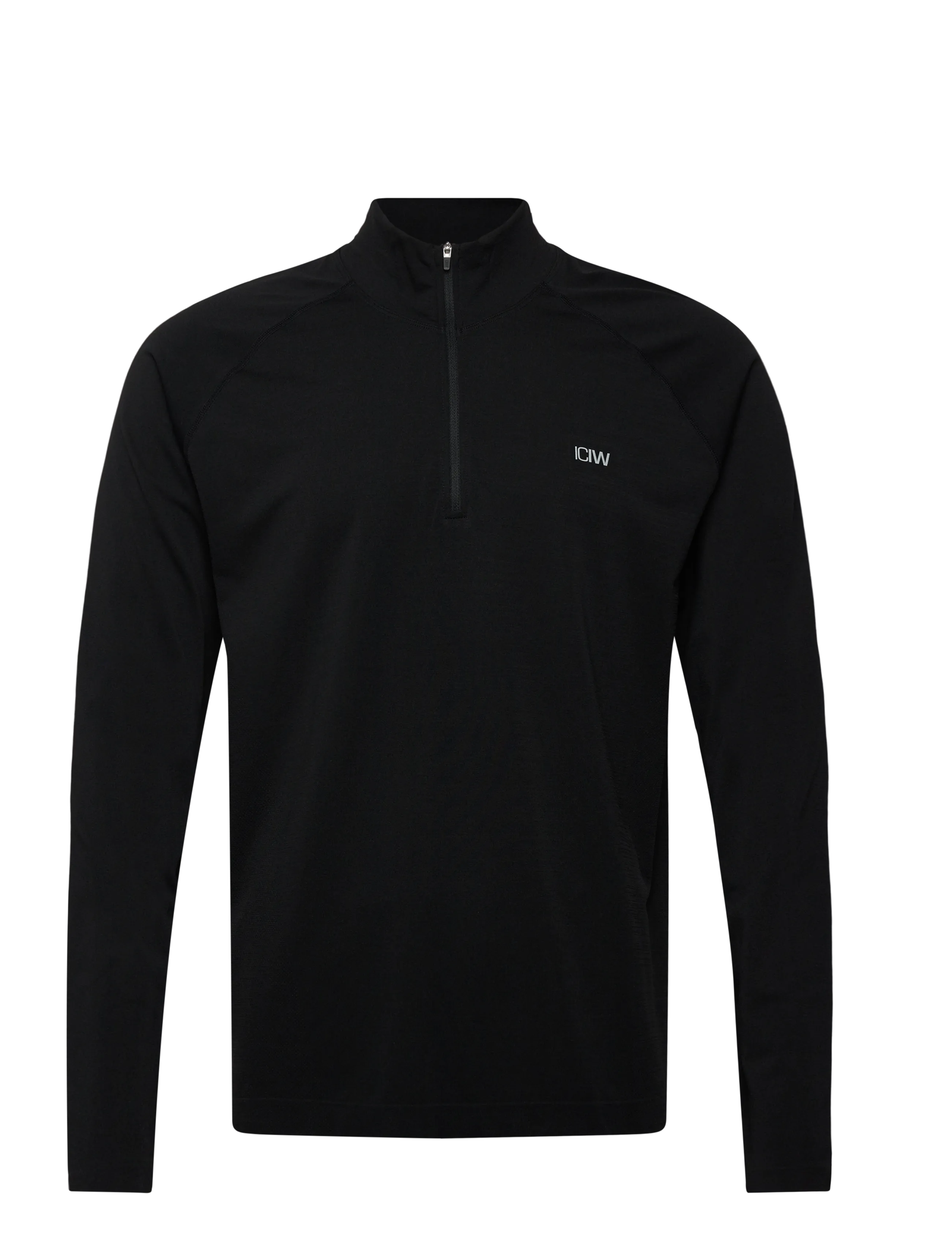 ICANIWILL Stride 1/4 Longsleeve M - Drabužiai - BLACK / black