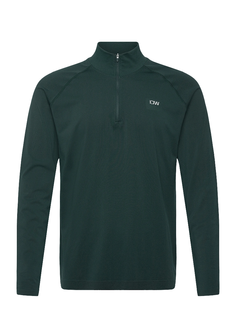 ICANIWILL - Stride 1/4 Longsleeve M - fleece og mellemlag - wet green - 1