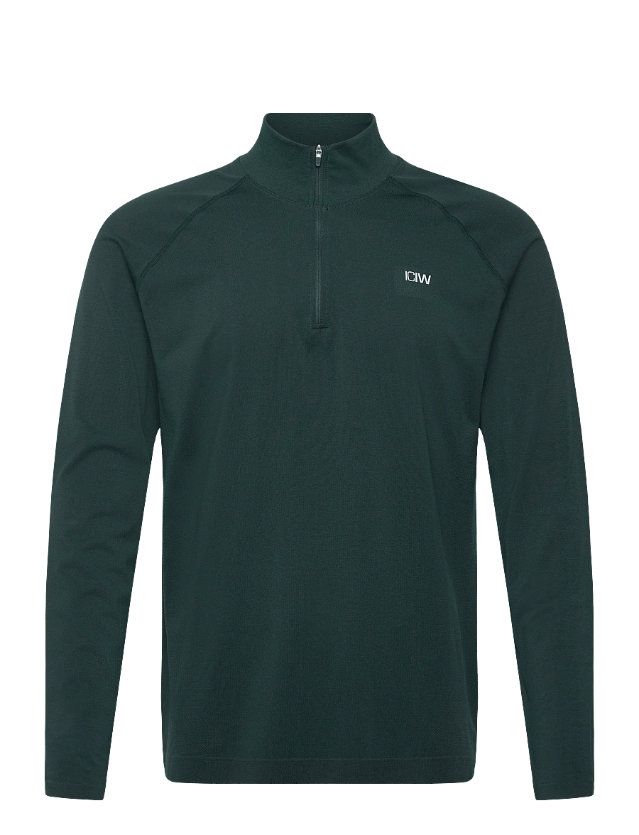 ICANIWILL - Stride 1/4 Longsleeve M - kampsunid ja vahekihid - wet green - 1