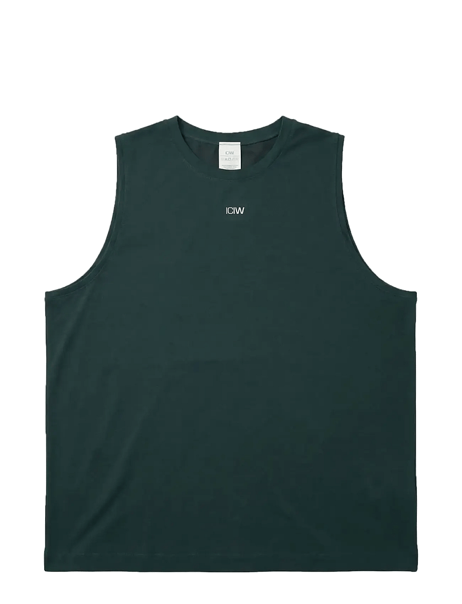 ICANIWILL - Stride Sleeveless Tee M - tanktops - wet green - 1