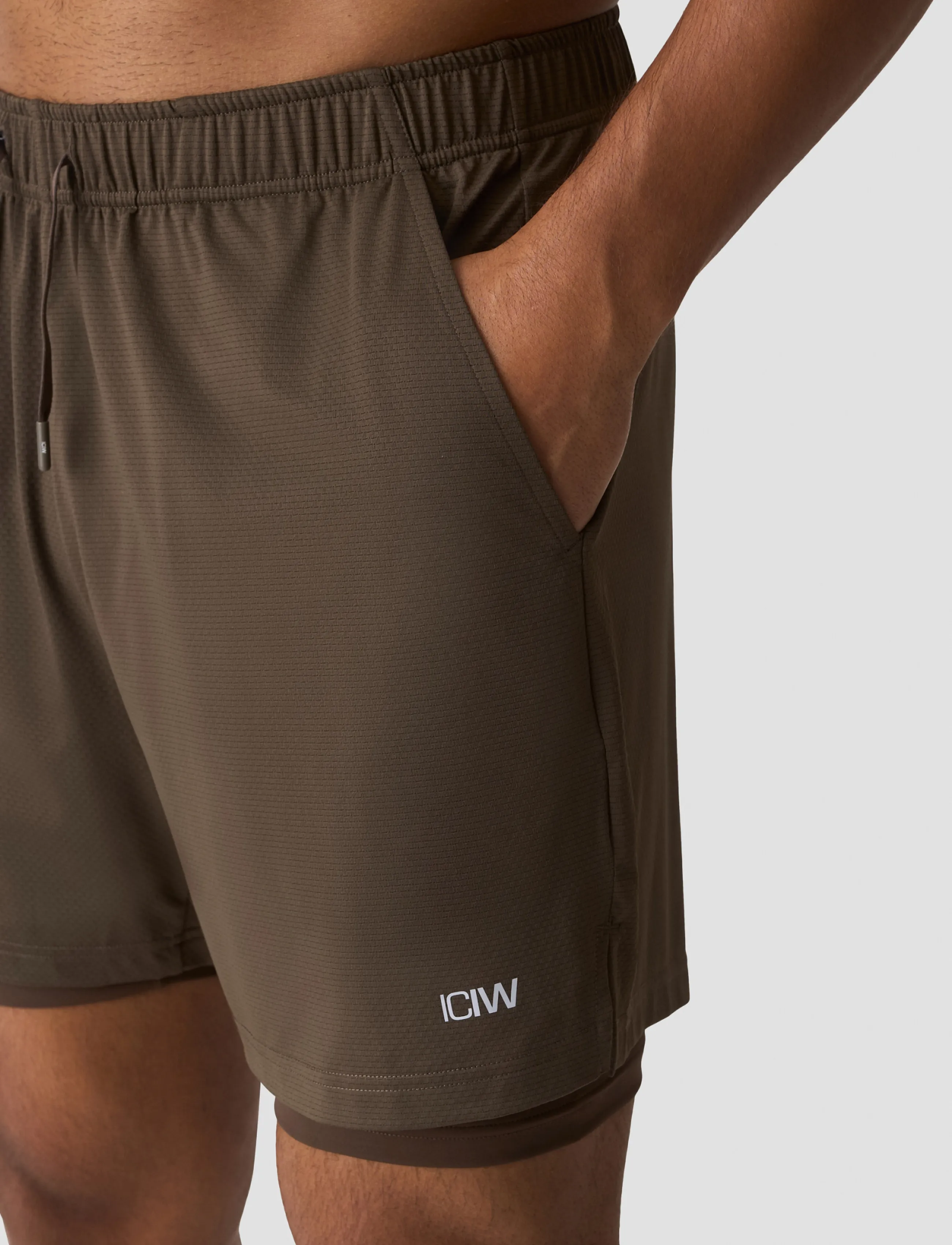 ICANIWILL - Stride 2-in-1 Shorts M - trainingsshorts - forest brown - 4