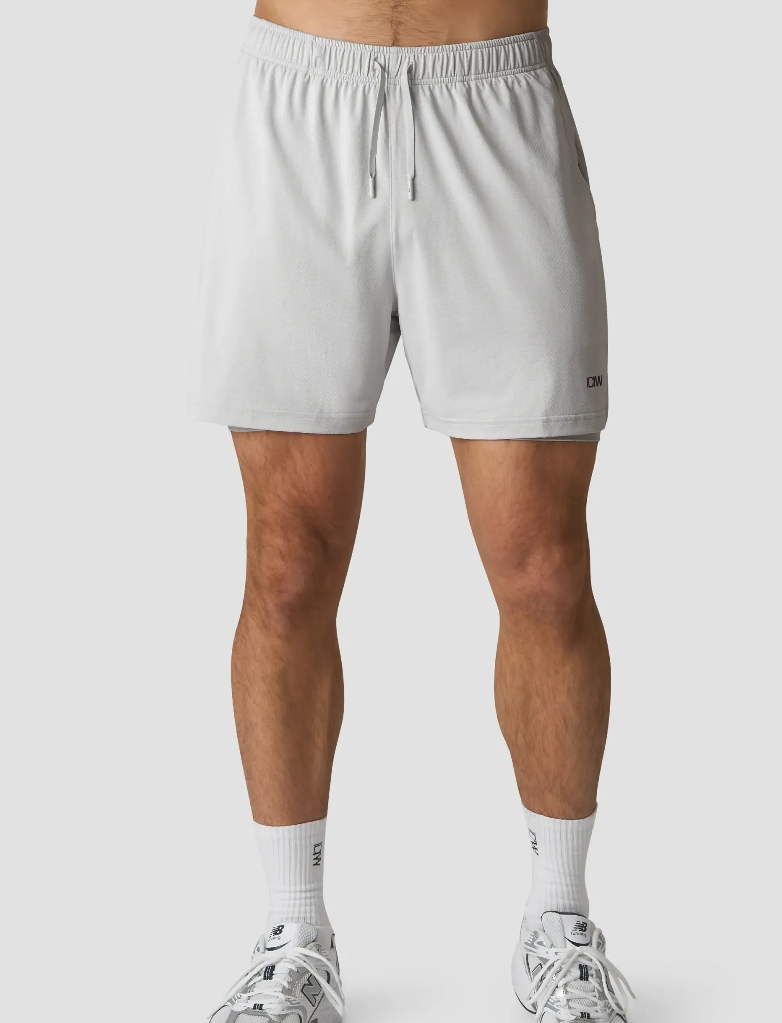 ICANIWILL Stride 2-In-1 Shorts M, Mænd, 2-i-1 Shorts, Grå, Str: XXL