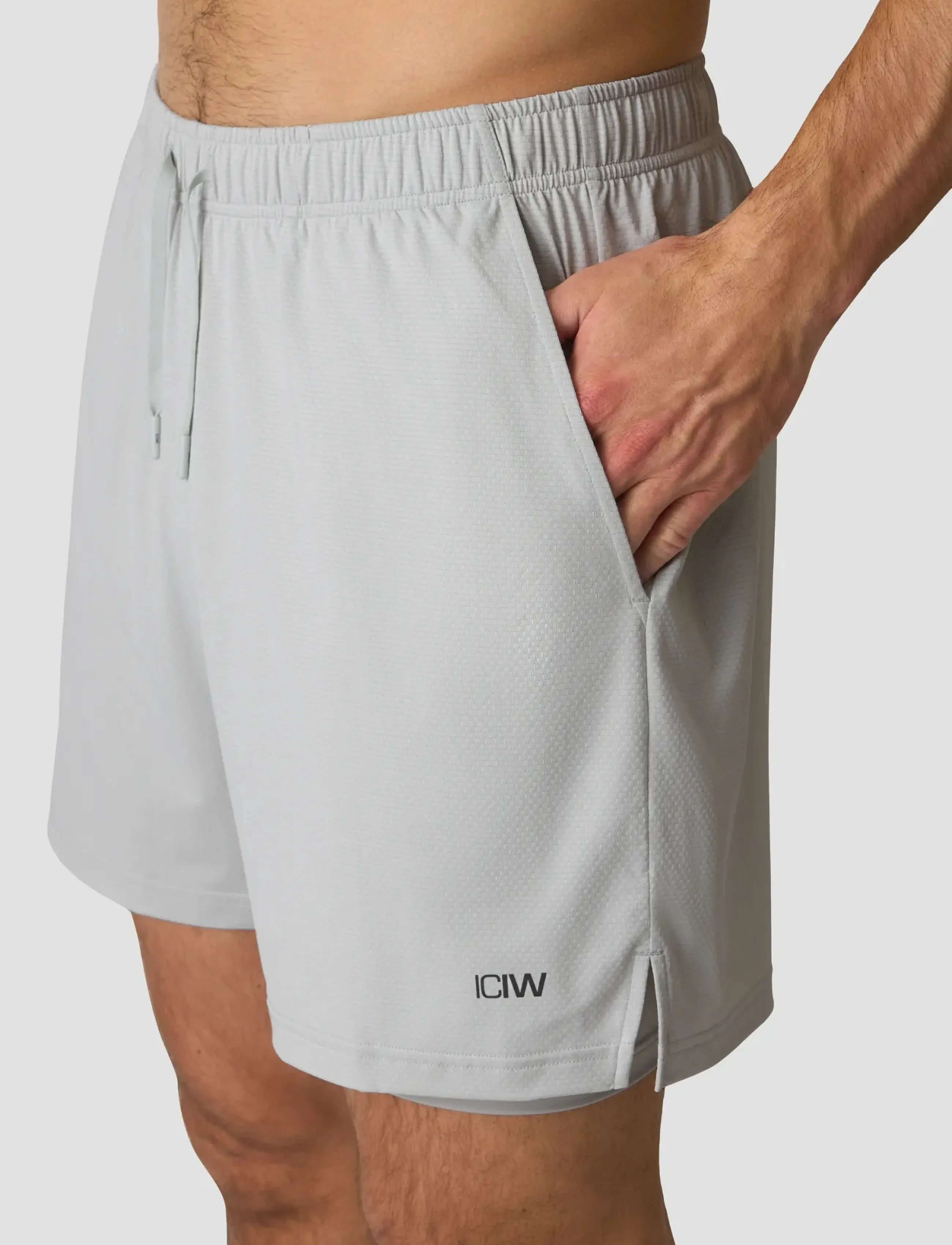 ICANIWILL - Stride 2-in-1 Shorts M - træningsshorts - lunar grey - 5