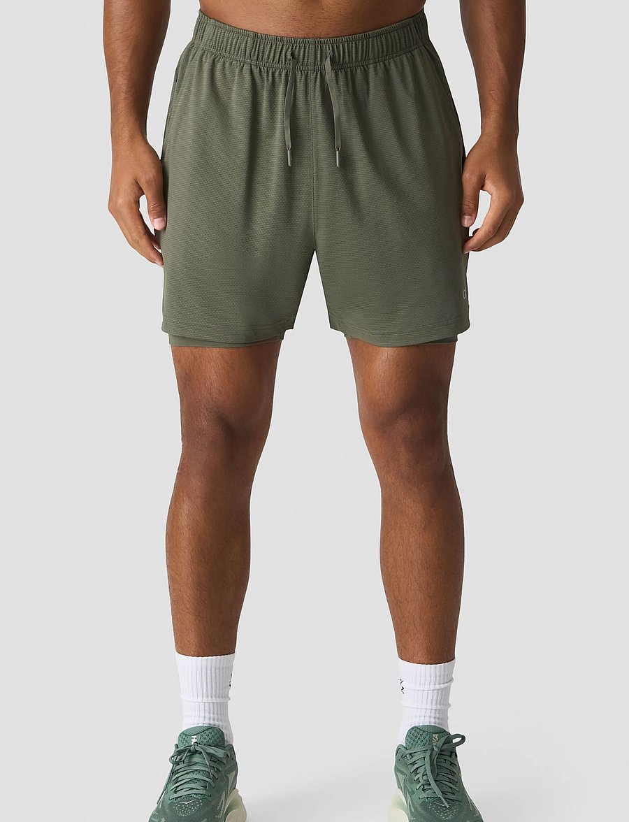 ICANIWILL - Stride 2-in-1 Shorts M - træningsshorts - warm green - 0