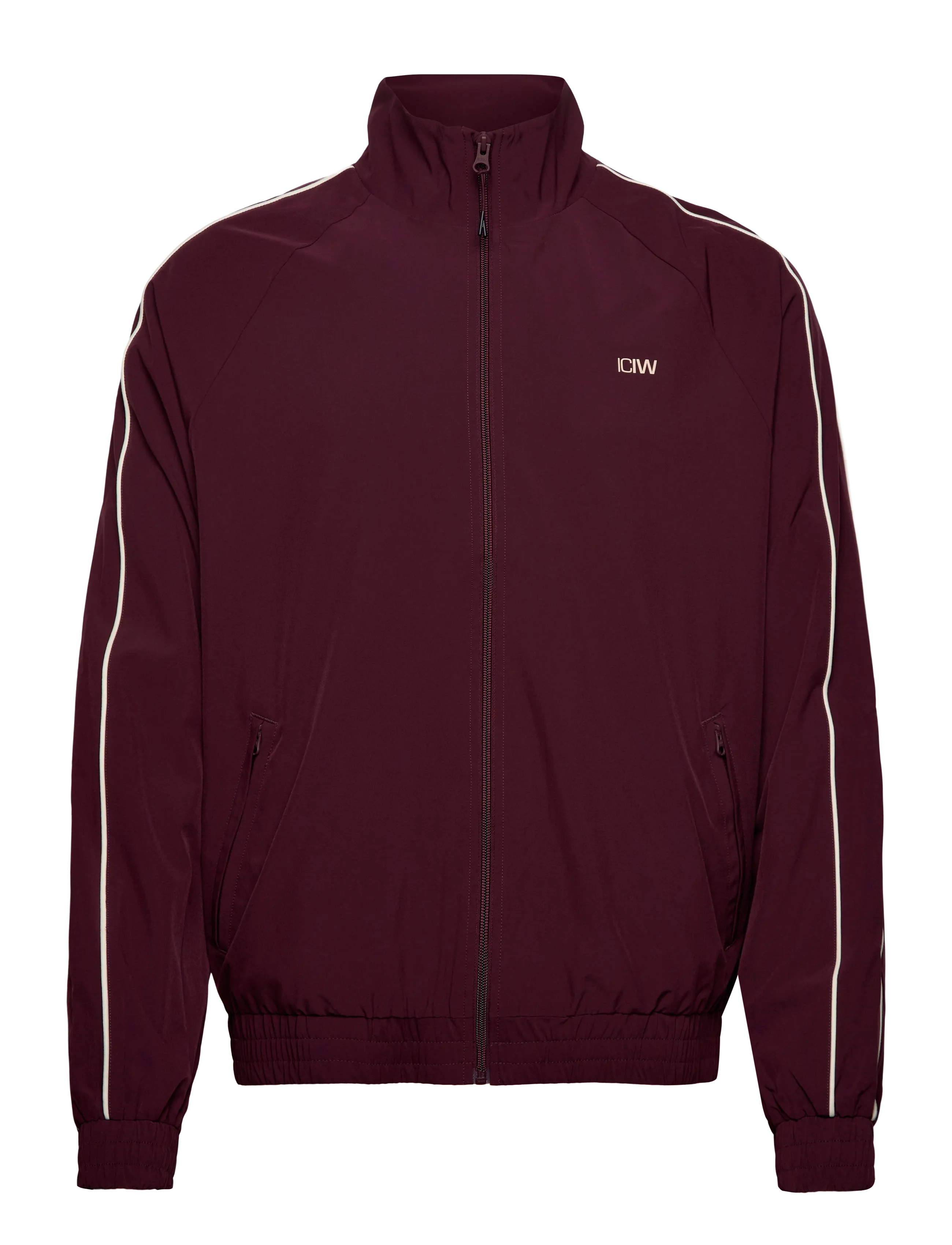ICANIWILL Contrast Track Jacket M - Outerwear - ESPRESSO / burgundy