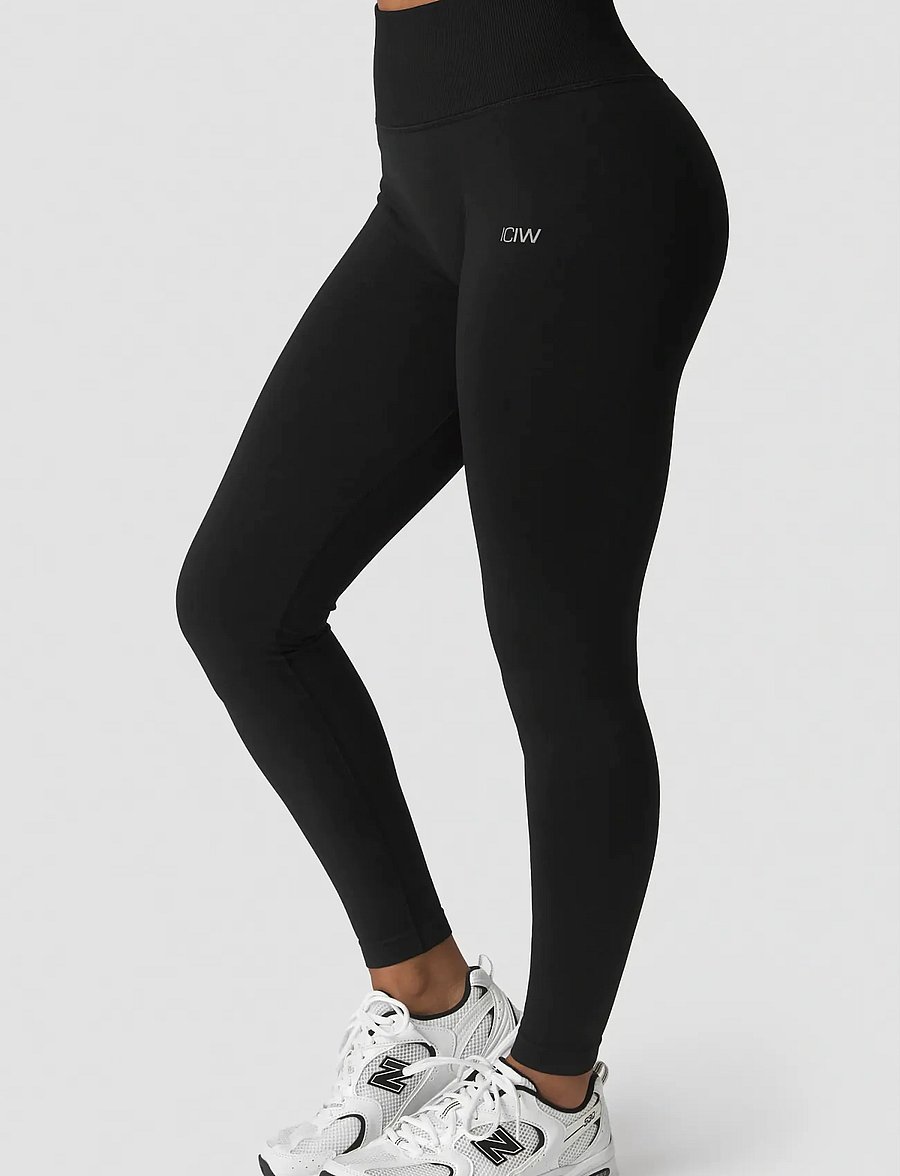 ICANIWILL - Define Seamless V-Shape Tight W - träningstights - black - 3