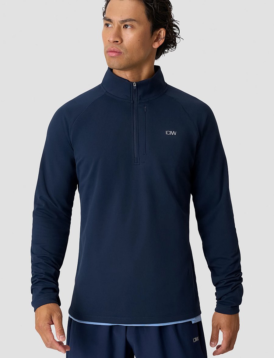 ICANIWILL - Mirage 1/4 Zip Midlayer Long Sleeve M - midnight blue - 0