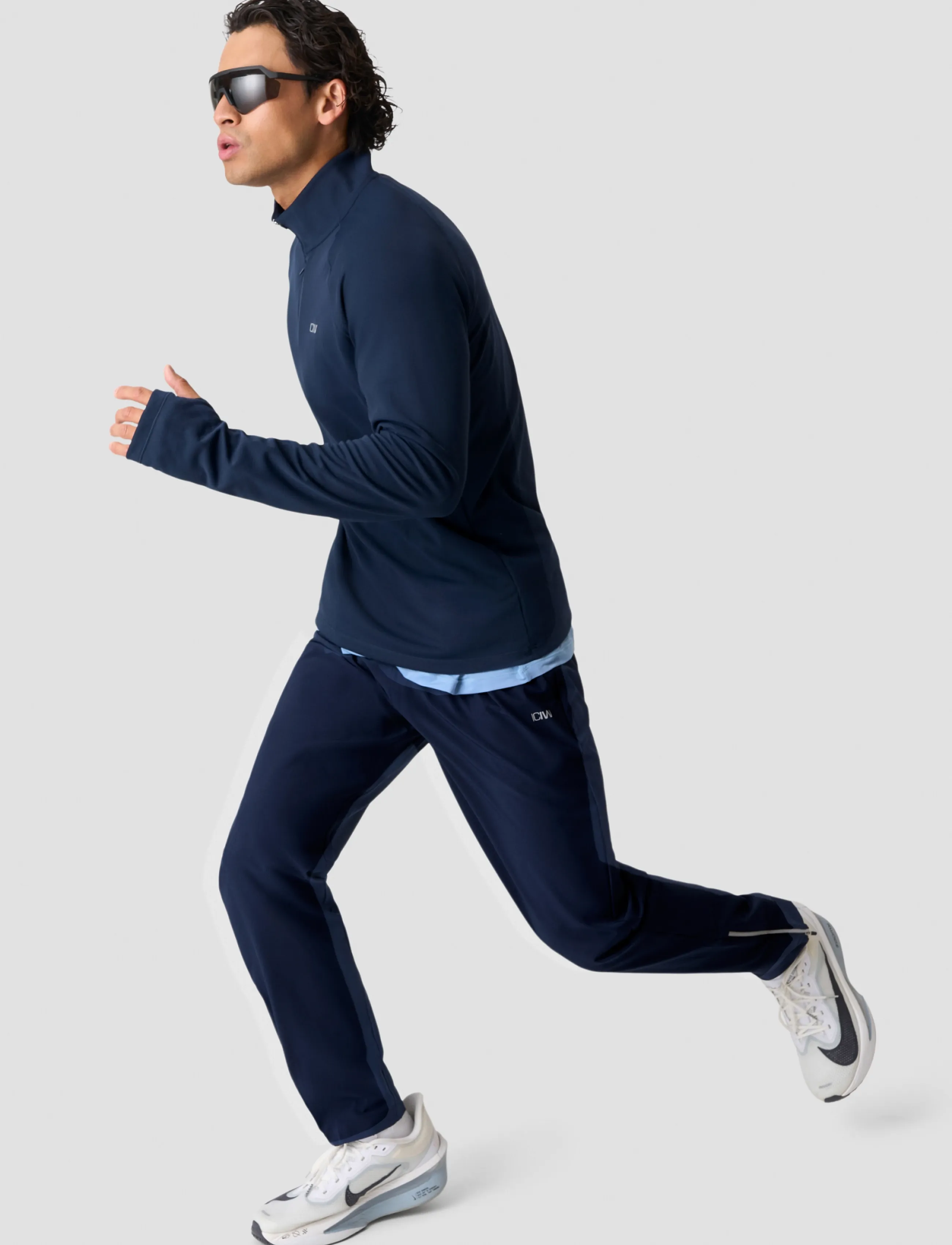 ICANIWILL Mirage 1/4 Zip Midlayer Long Sleeve M - Kläder - MIDNIGHT BLUE / navy