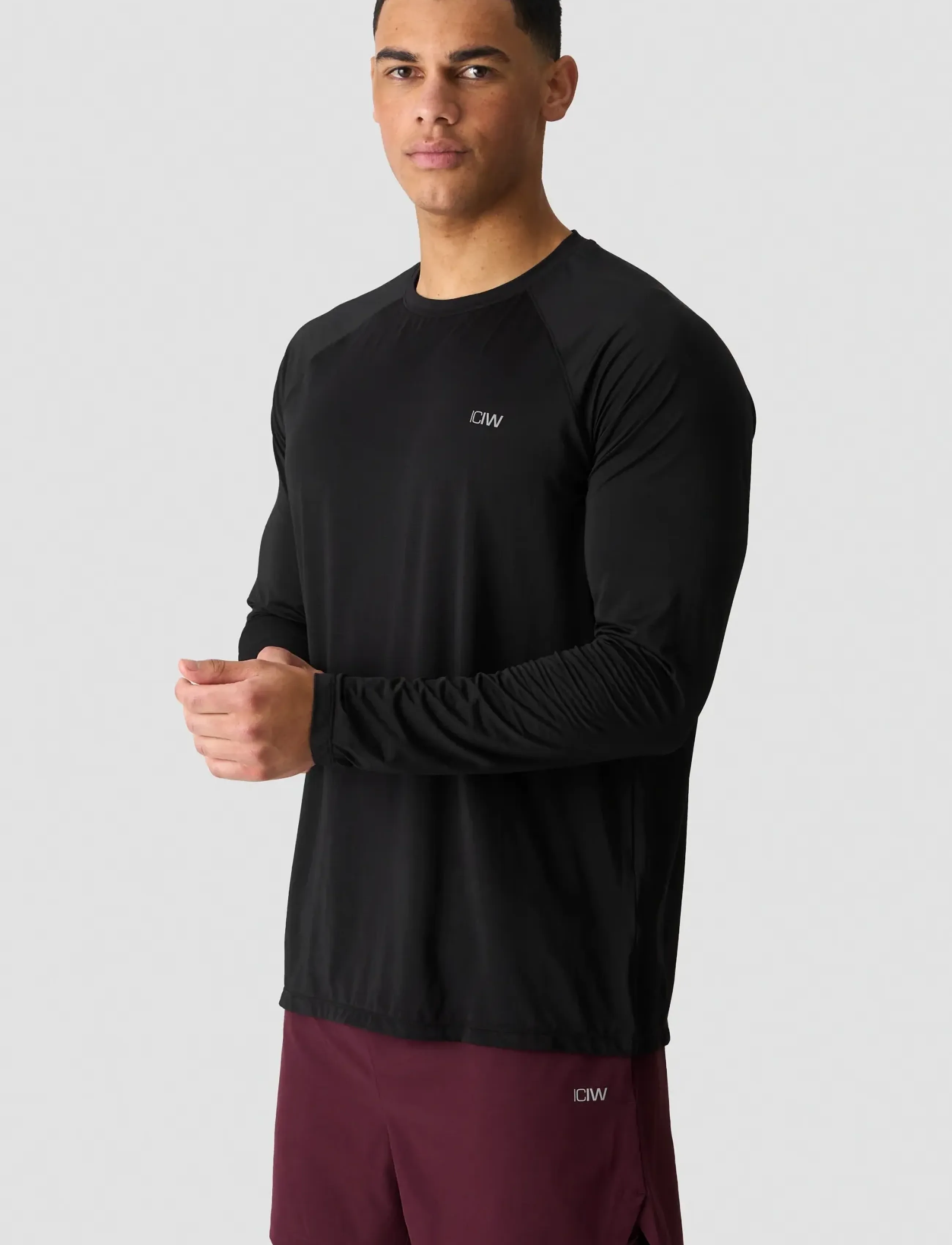 ICANIWILL Mirage Cardio Long Sleeve M, Mænd, Langærmet Træningstop, Sort, Str: L