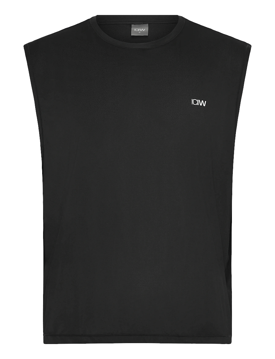 ICANIWILL - Mirage Cardio Sleeveless Tee M - linnen - black - 1