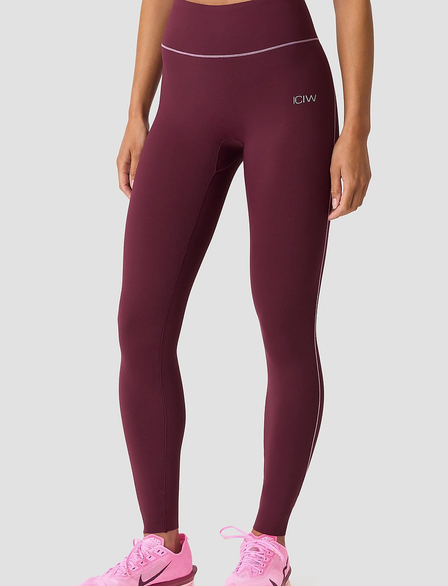 ICANIWILL - Mirage Cardio V-shape Tights W - fuld længde - dark mahogany - 0