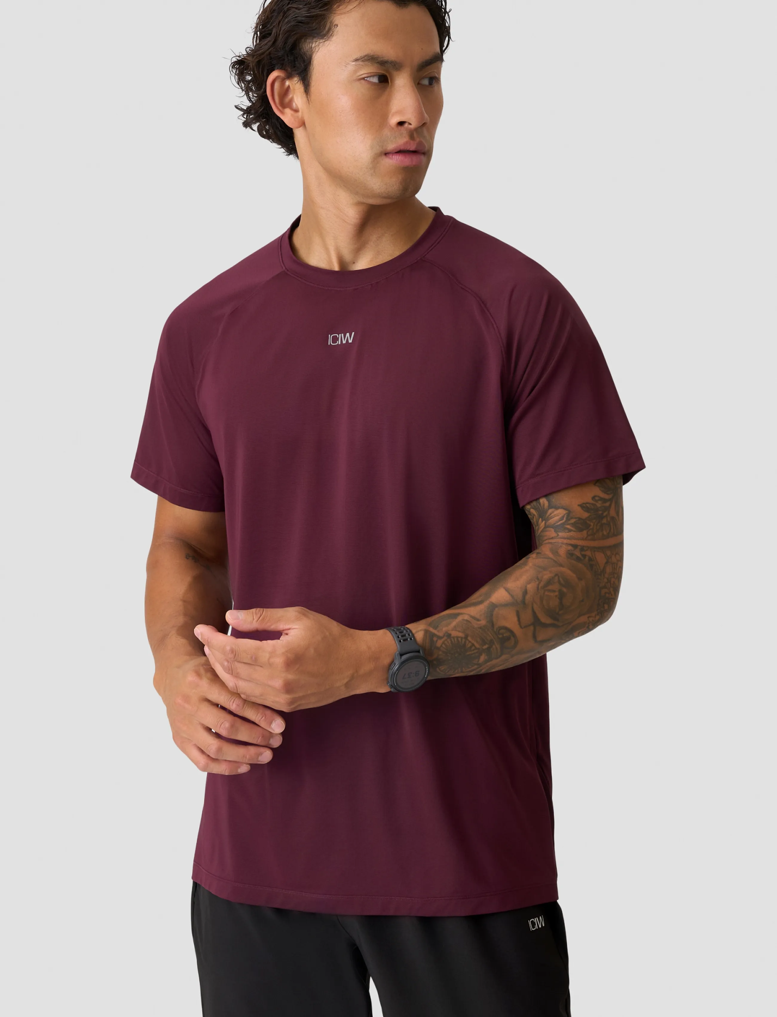 ICANIWILL Mirage Cardio T-shirt M - T-shirts - DARK MAHOGANY / burgundy